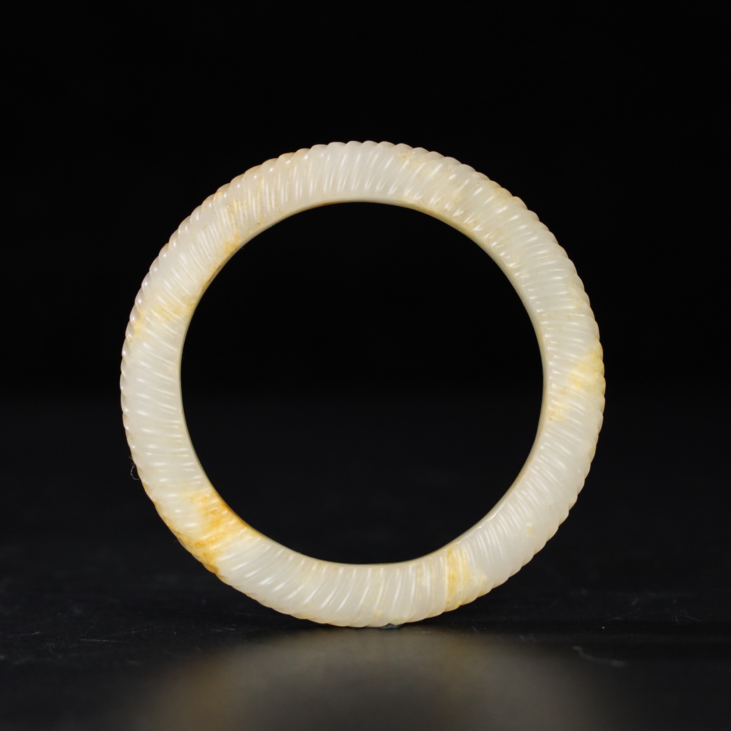 Chinese Natural Jade Carved Bracelet
