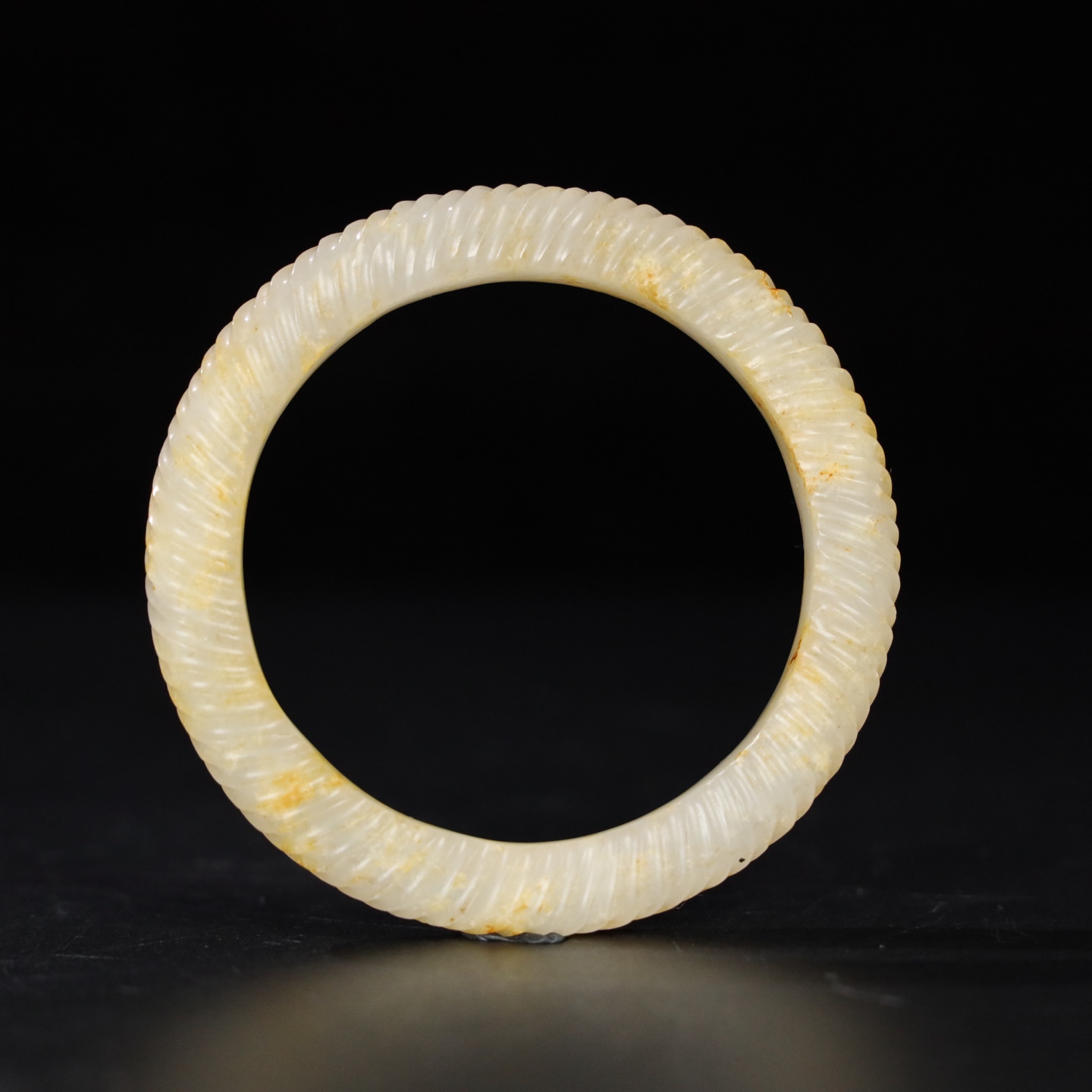Chinese Natural Jade Carved Bracelet