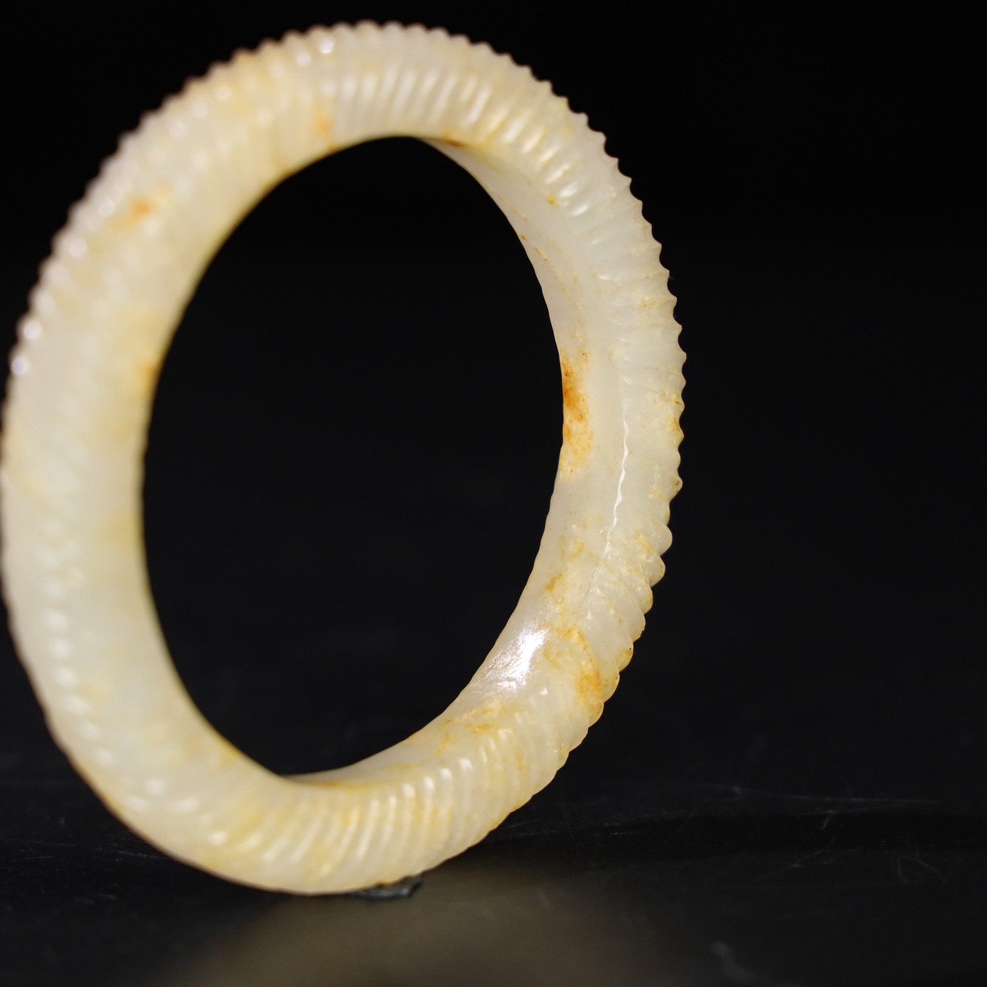 Chinese Natural Jade Carved Bracelet