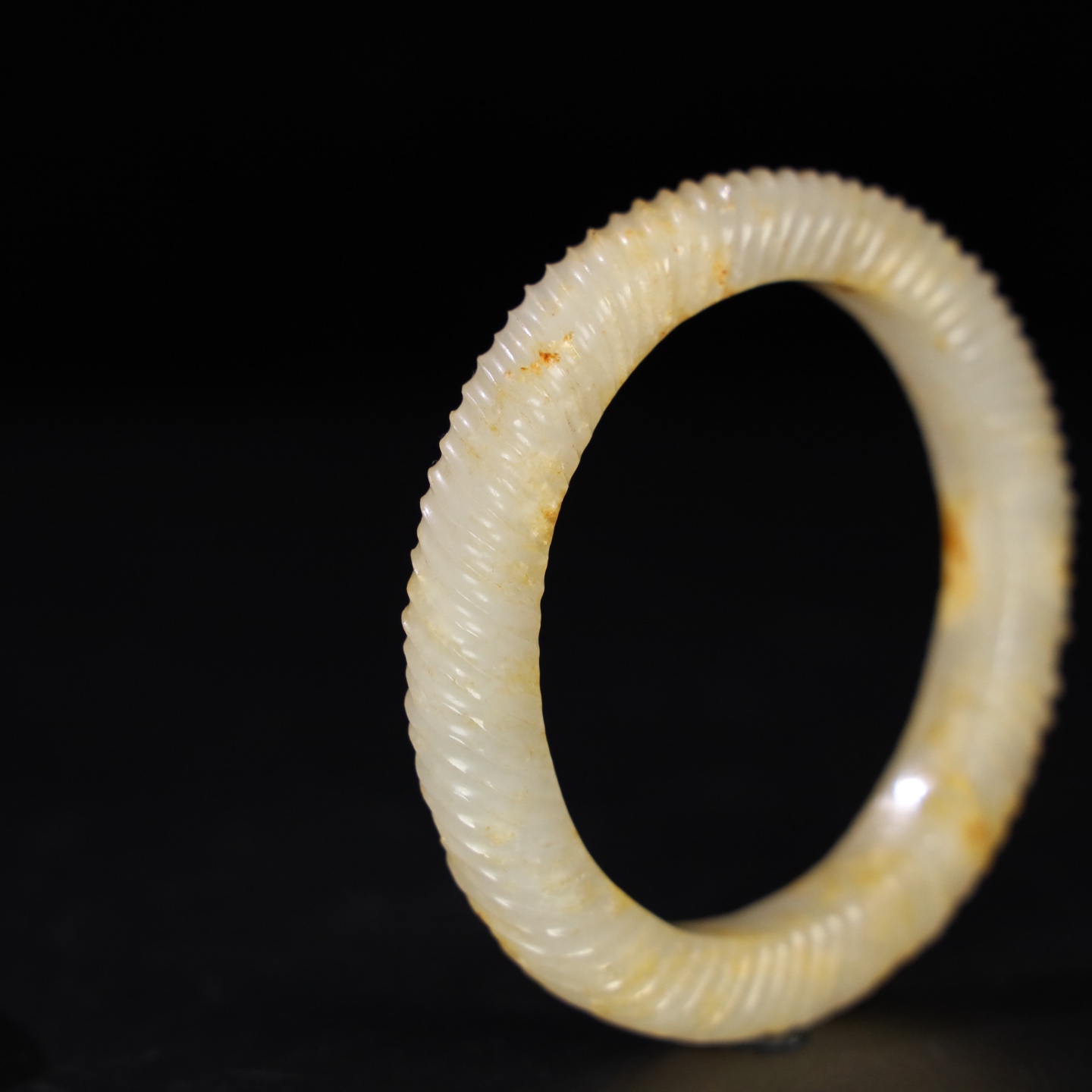 Chinese Natural Jade Carved Bracelet
