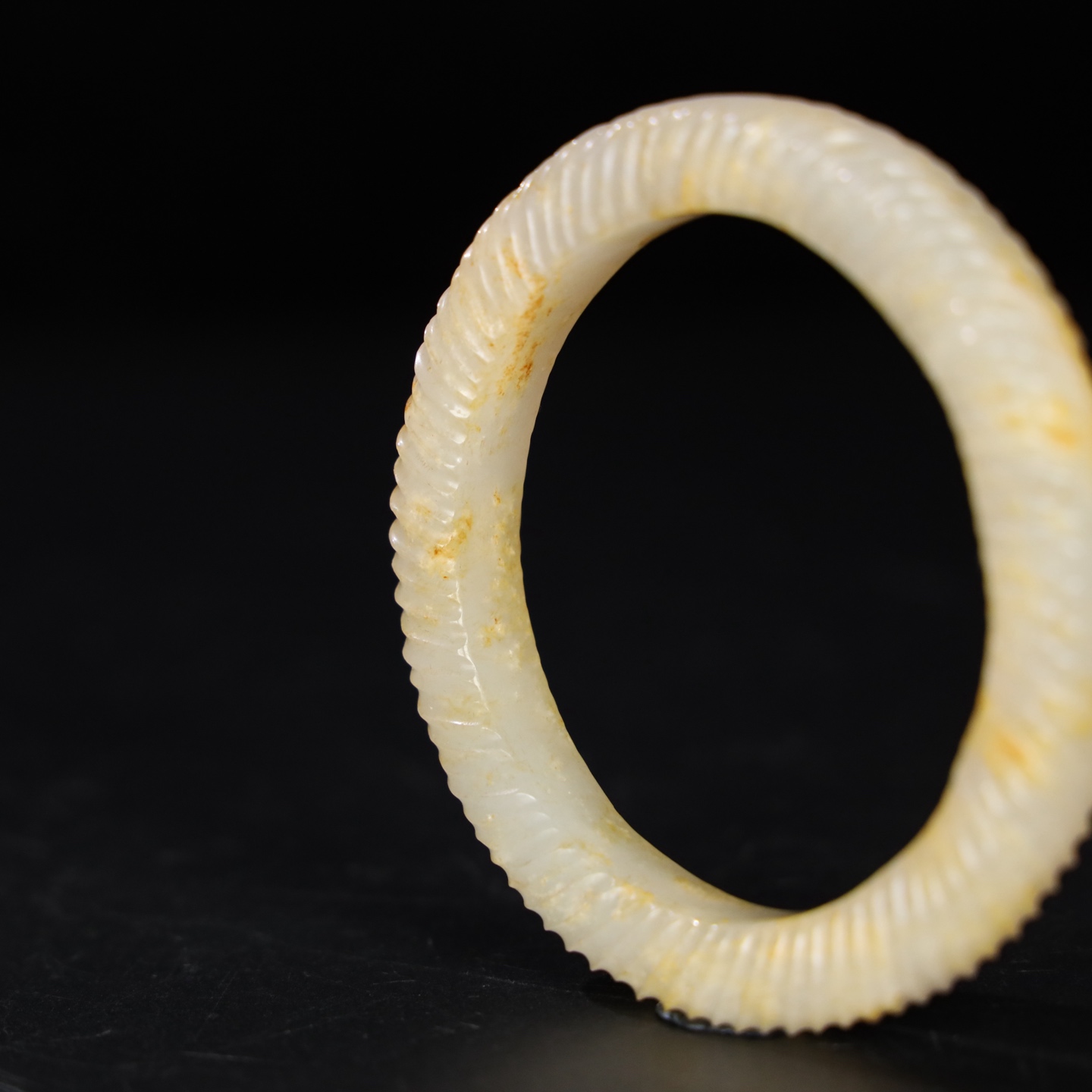Chinese Natural Jade Carved Bracelet