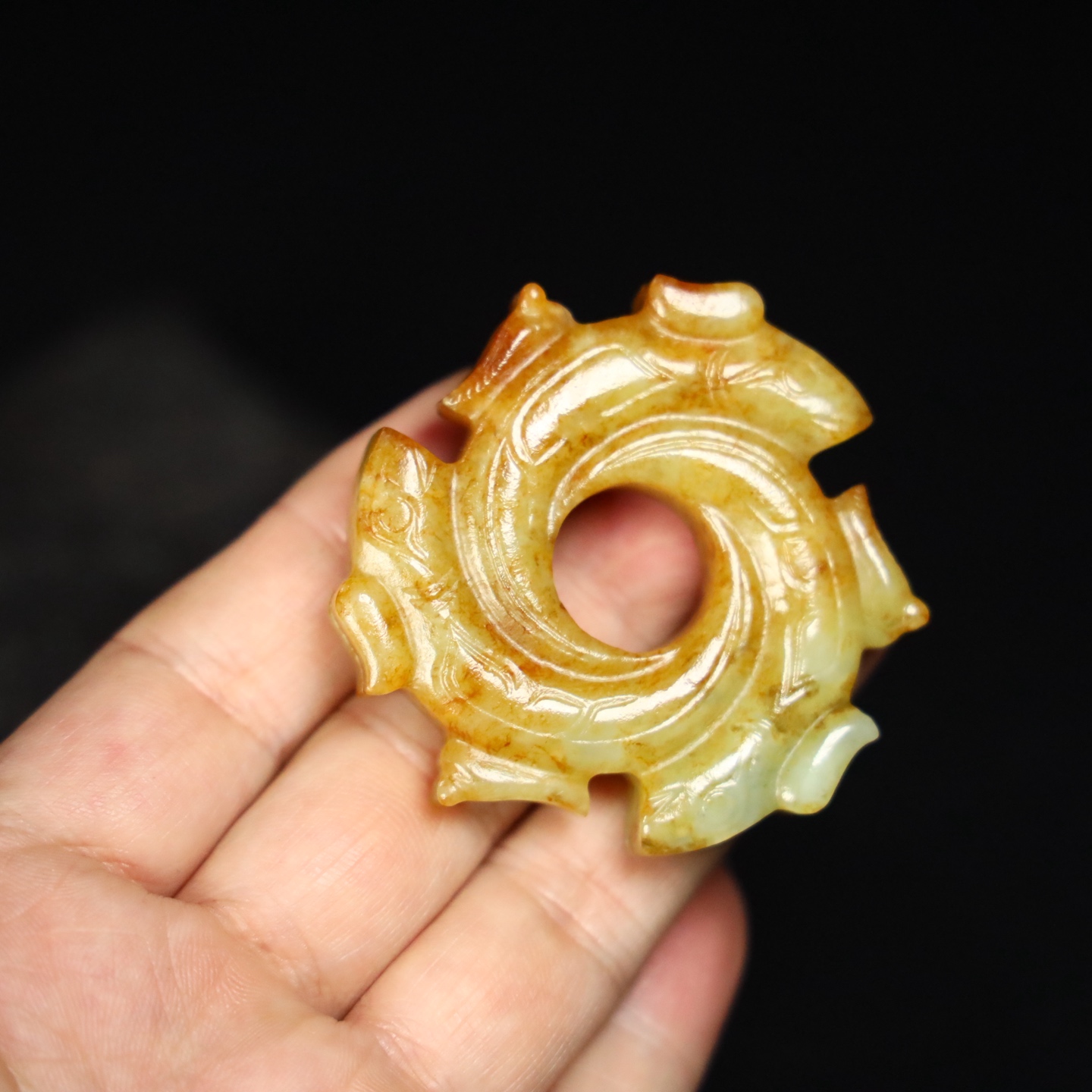 Chinese Natural Jade Carved Pendant