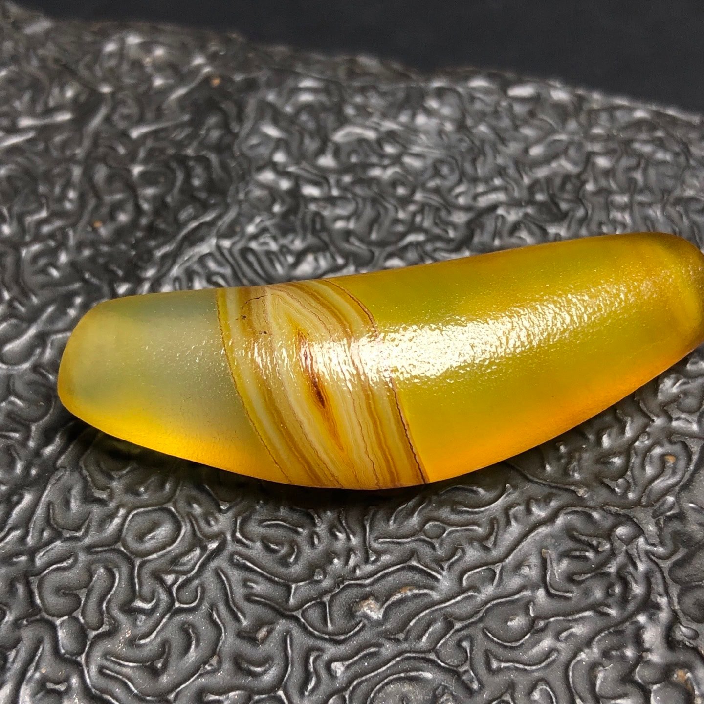 Chinese Natural Agate DZI Beads