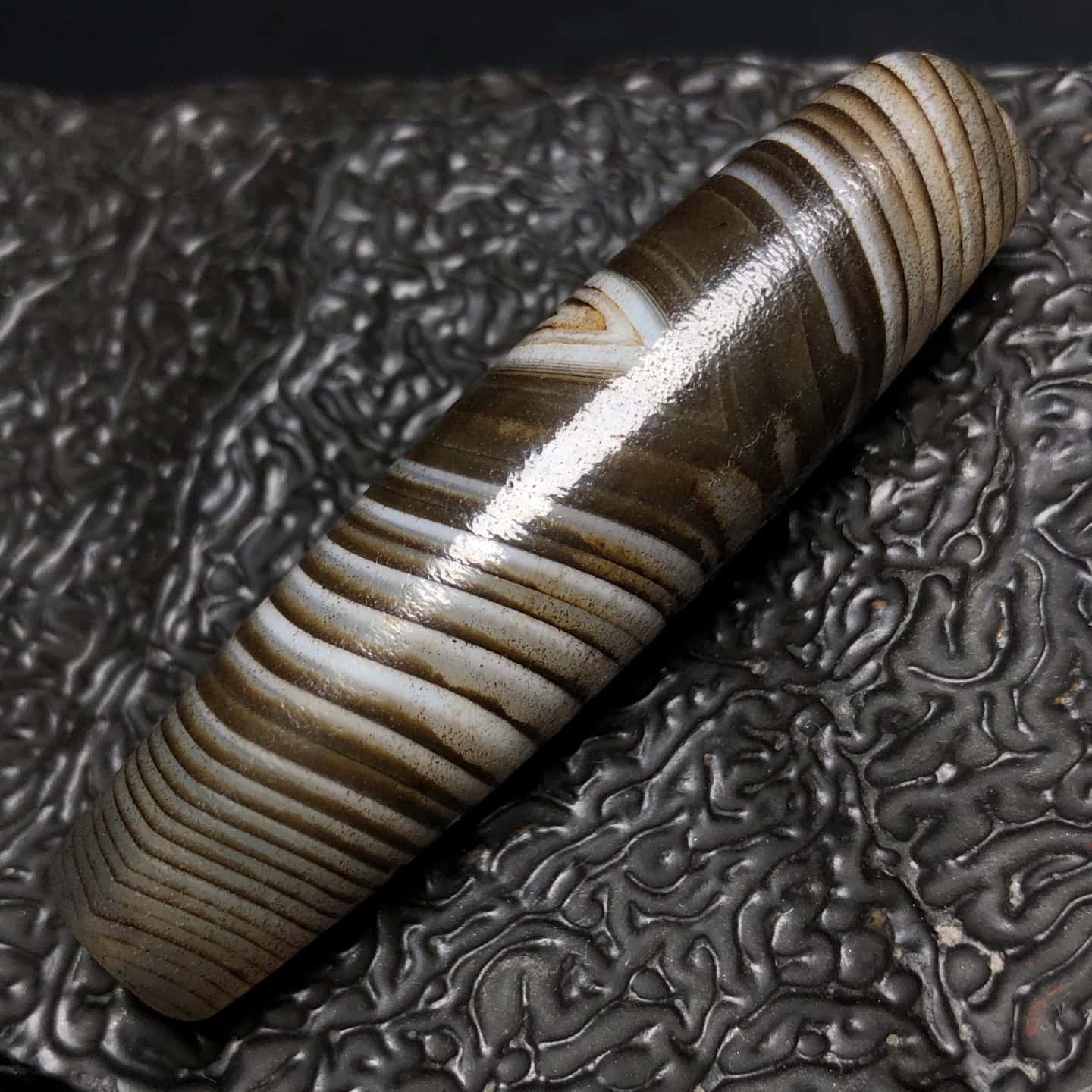 Chinese Natural Agate DZI Beads