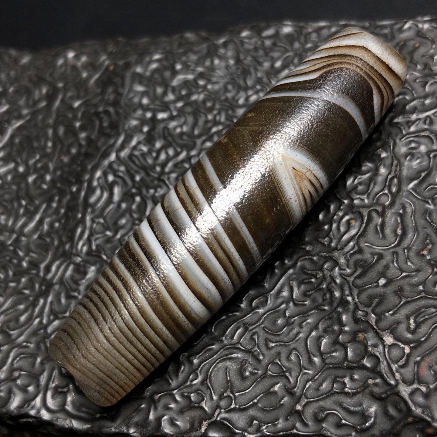 Chinese Natural Agate DZI Beads