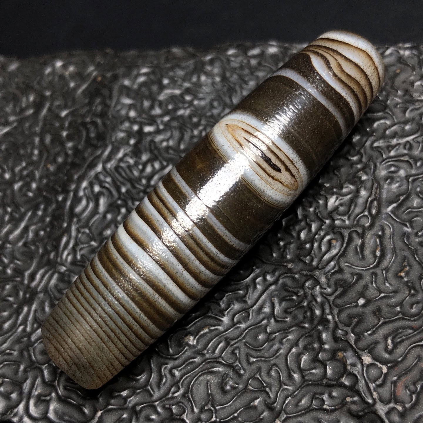 Chinese Natural Agate DZI Beads