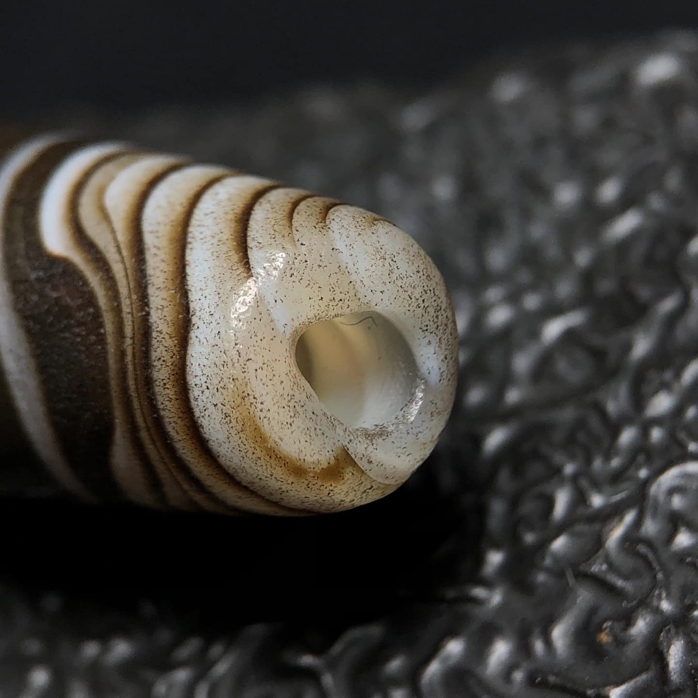 Chinese Natural Agate DZI Beads