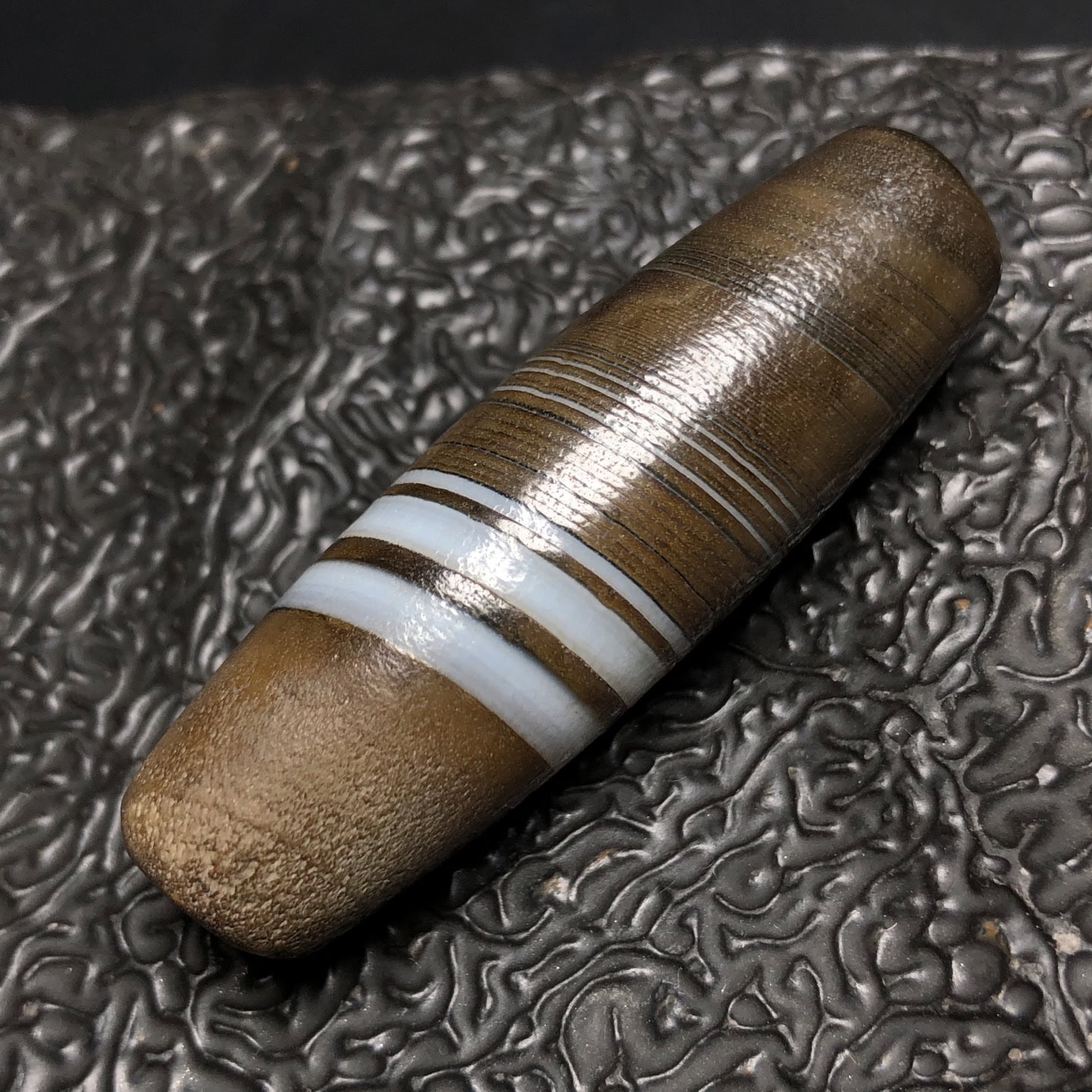 Chinese Natural Agate DZI Beads