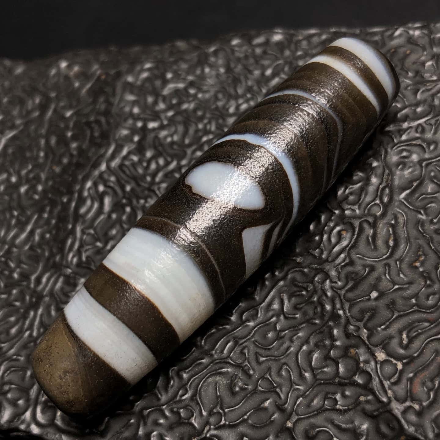 Chinese Natural Agate DZI Beads