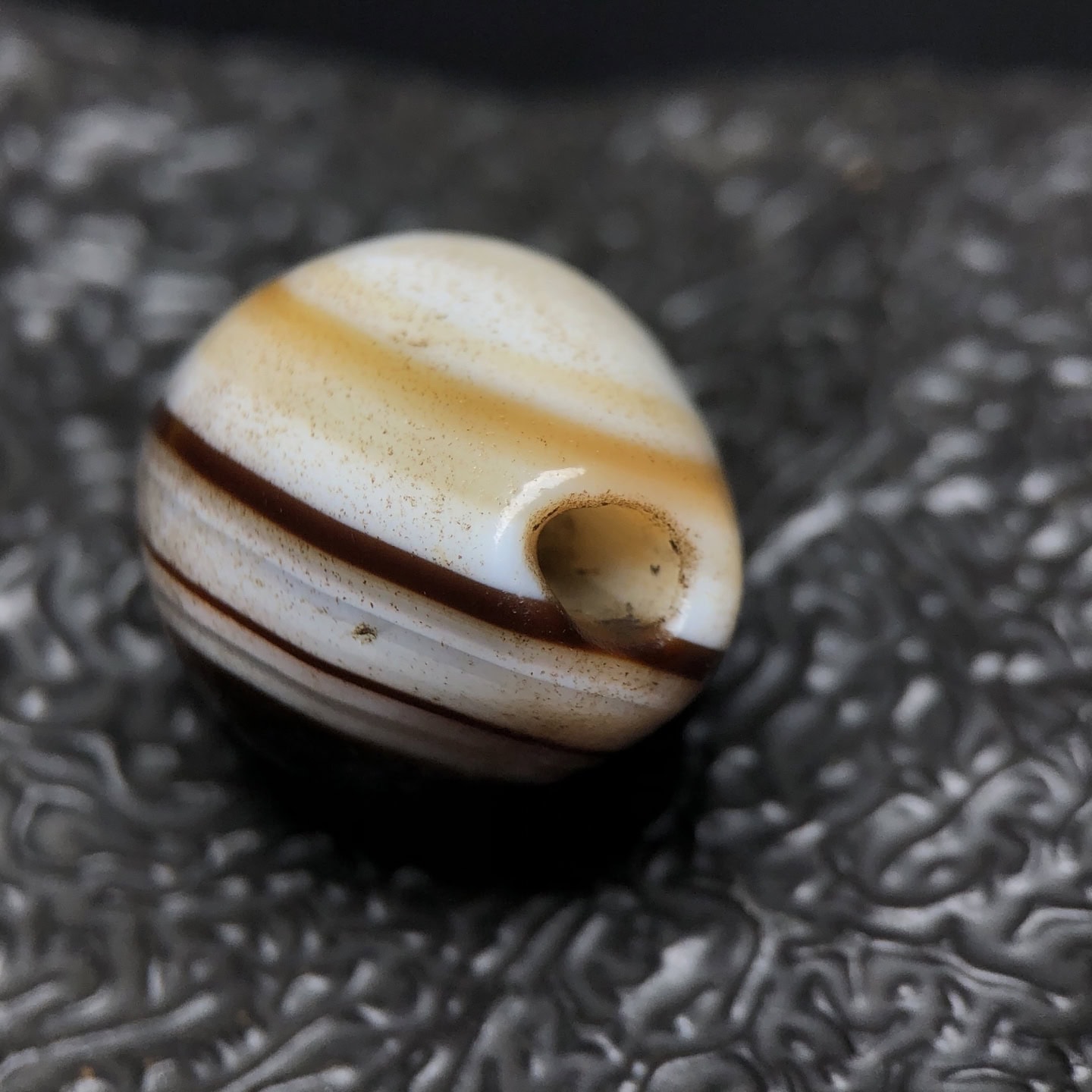 Chinese Natural Agate DZI Beads