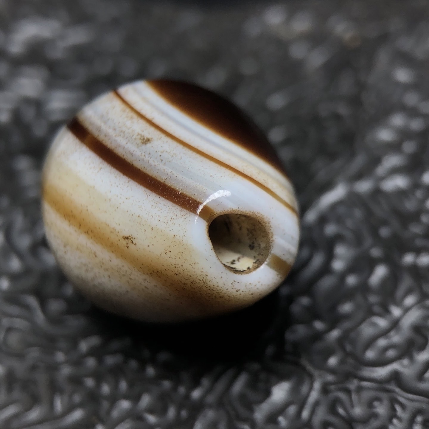 Chinese Natural Agate DZI Beads