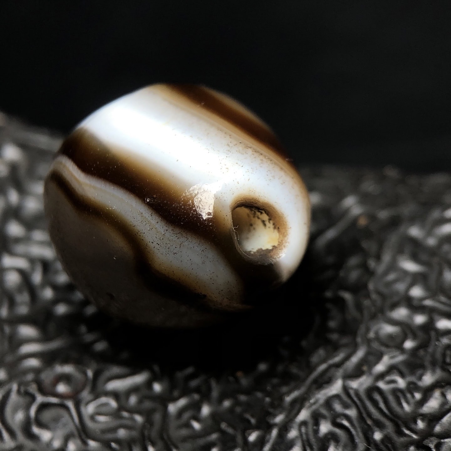 Chinese Natural Agate DZI Beads