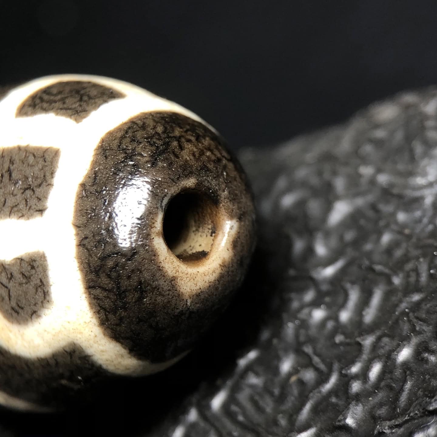 Chinese Natural Agate DZI Beads