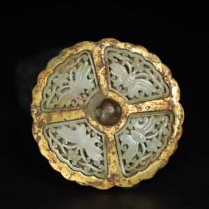 Chinese Natural Jade Carved mirror