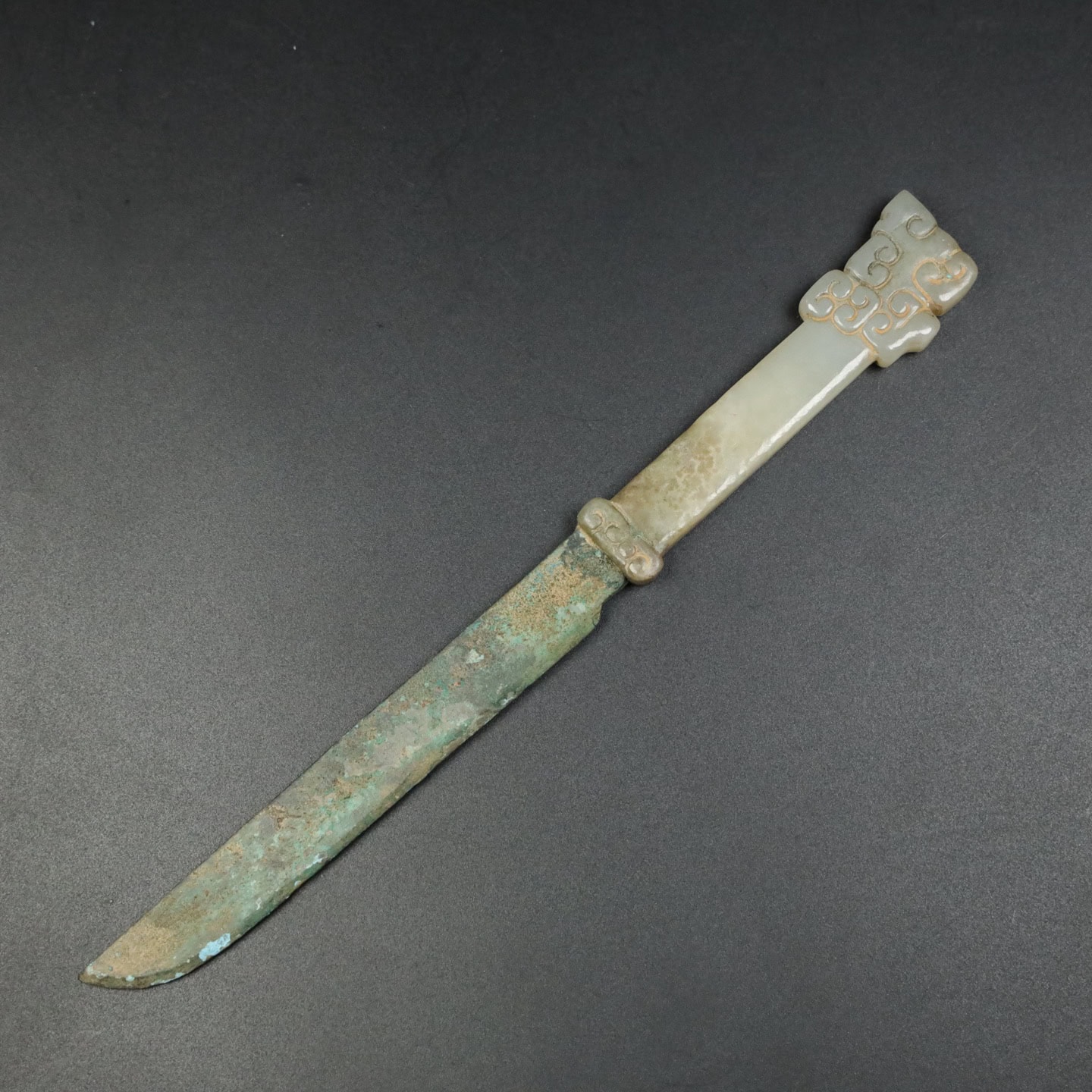 Chinese Natural Jade Carved Daggers