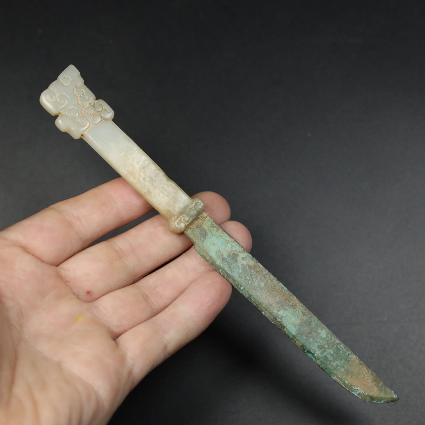 Chinese Natural Jade Carved Daggers
