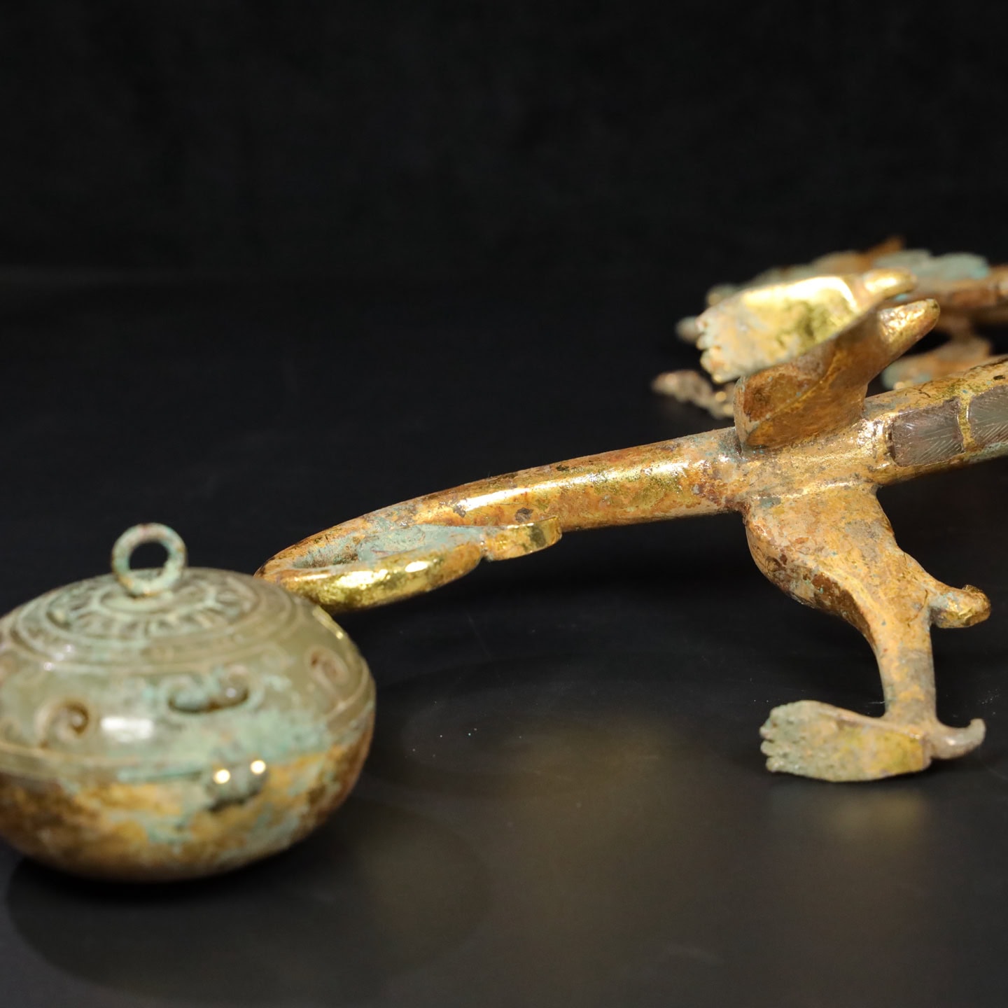 Chinese Natural Jade Carved incense burner