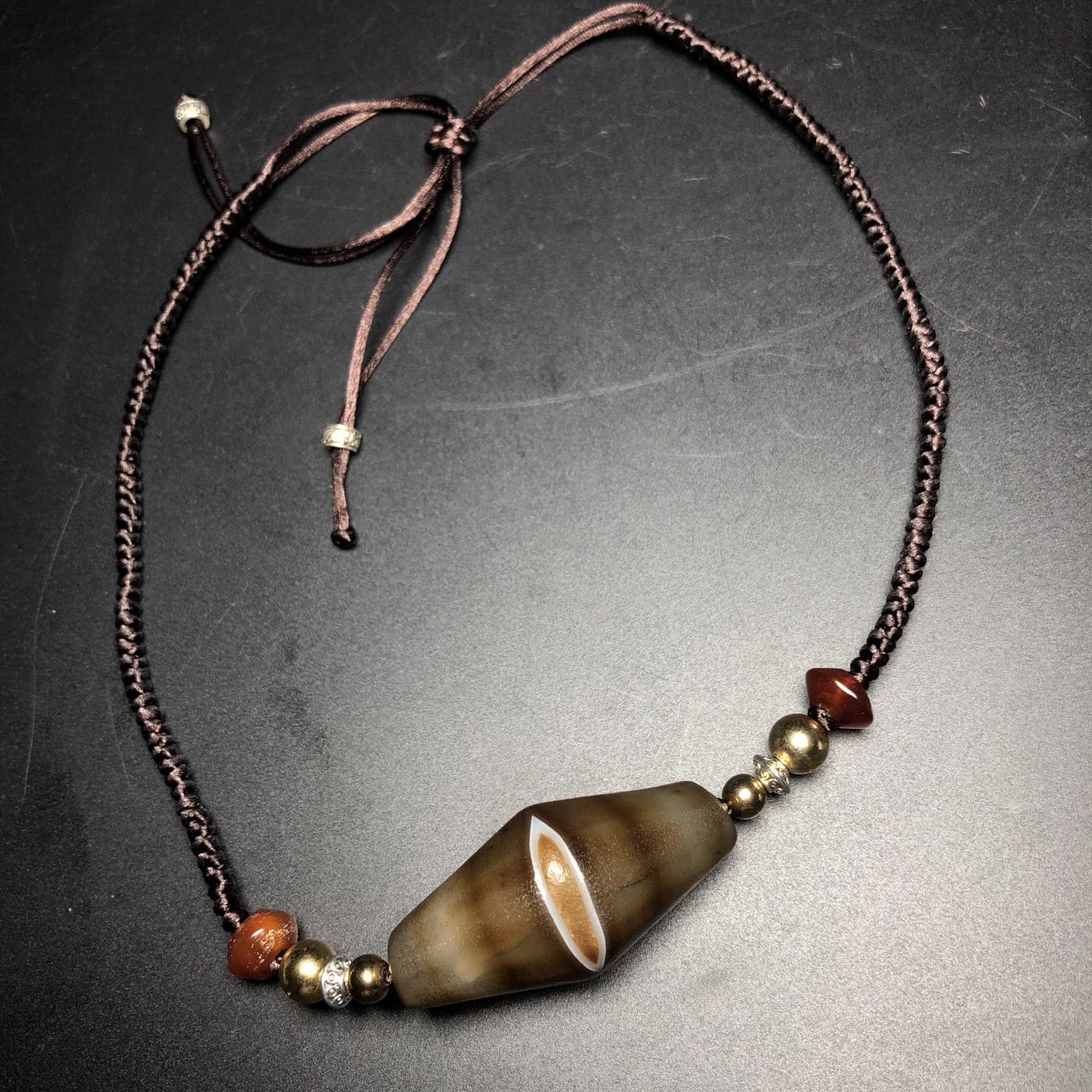 Chinese Natural Agate DZI Beads
