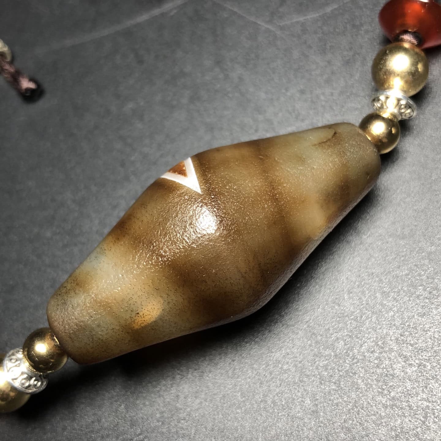 Chinese Natural Agate DZI Beads