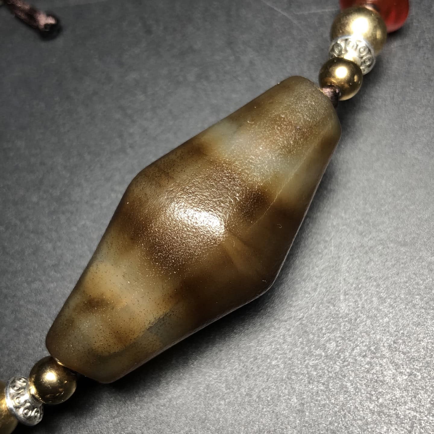Chinese Natural Agate DZI Beads