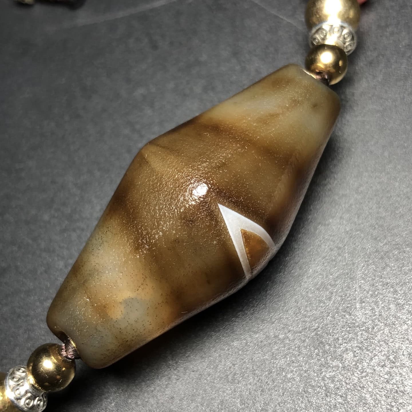 Chinese Natural Agate DZI Beads