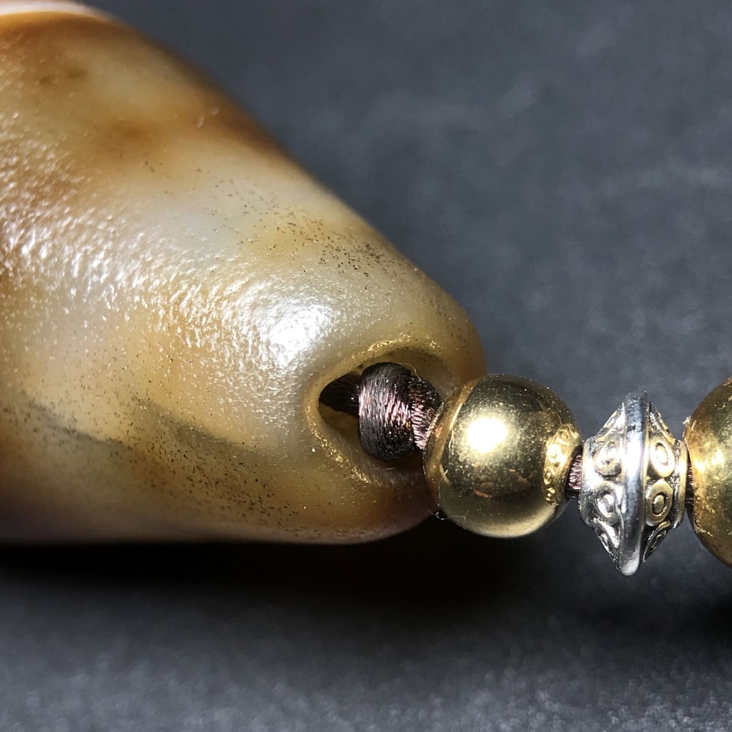 Chinese Natural Agate DZI Beads