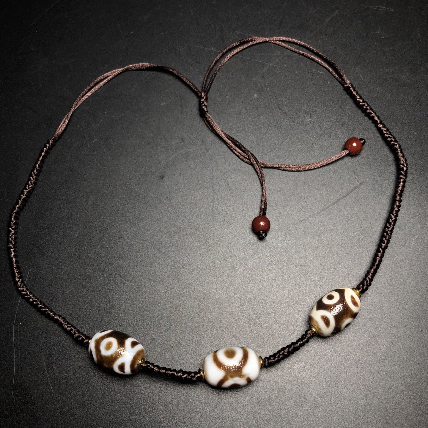 Chinese Natural Agate DZI Beads