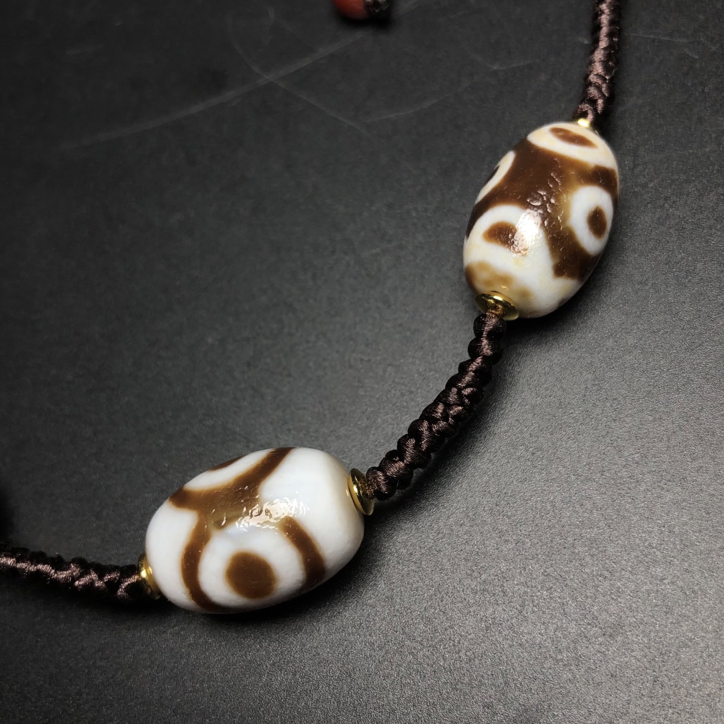 Chinese Natural Agate DZI Beads