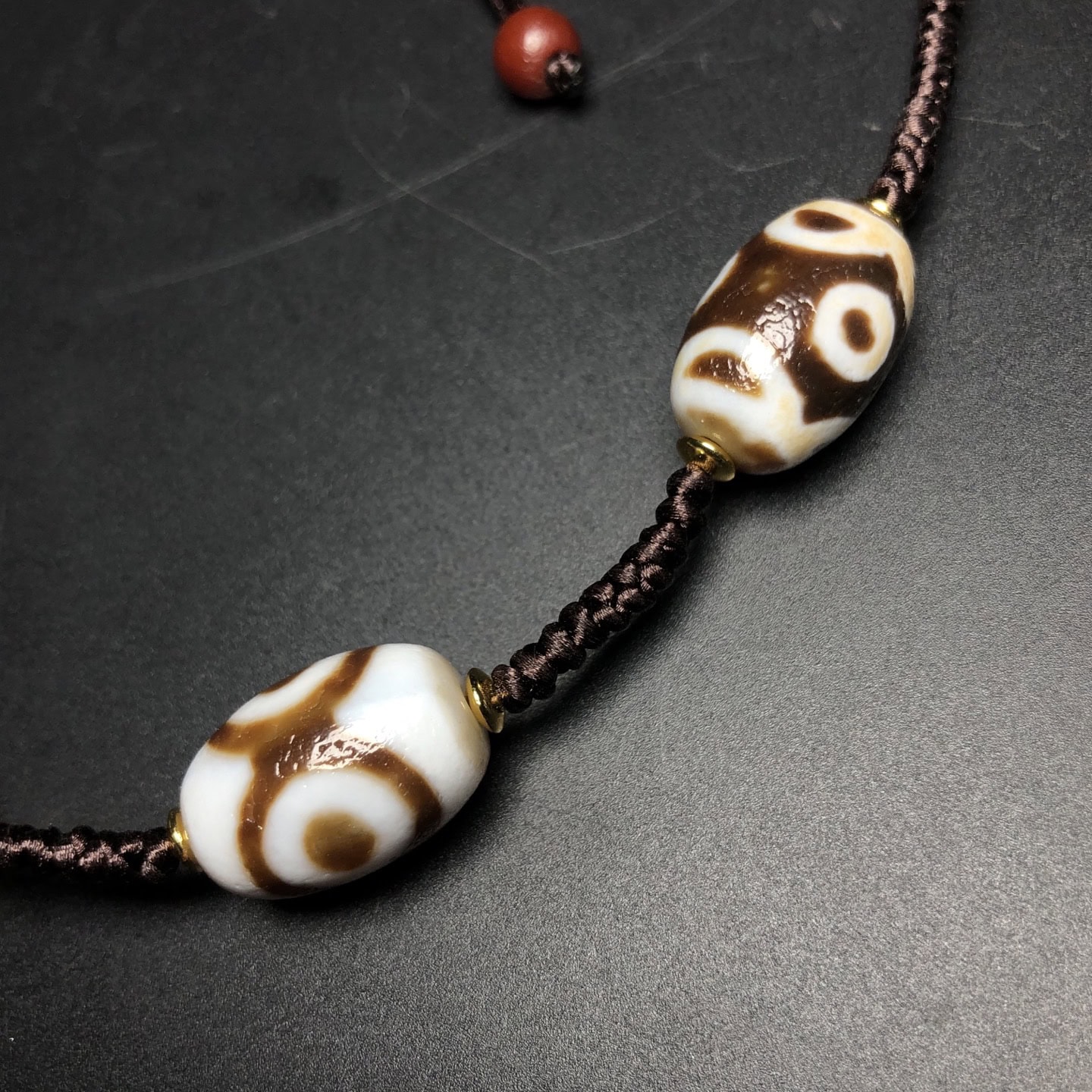 Chinese Natural Agate DZI Beads
