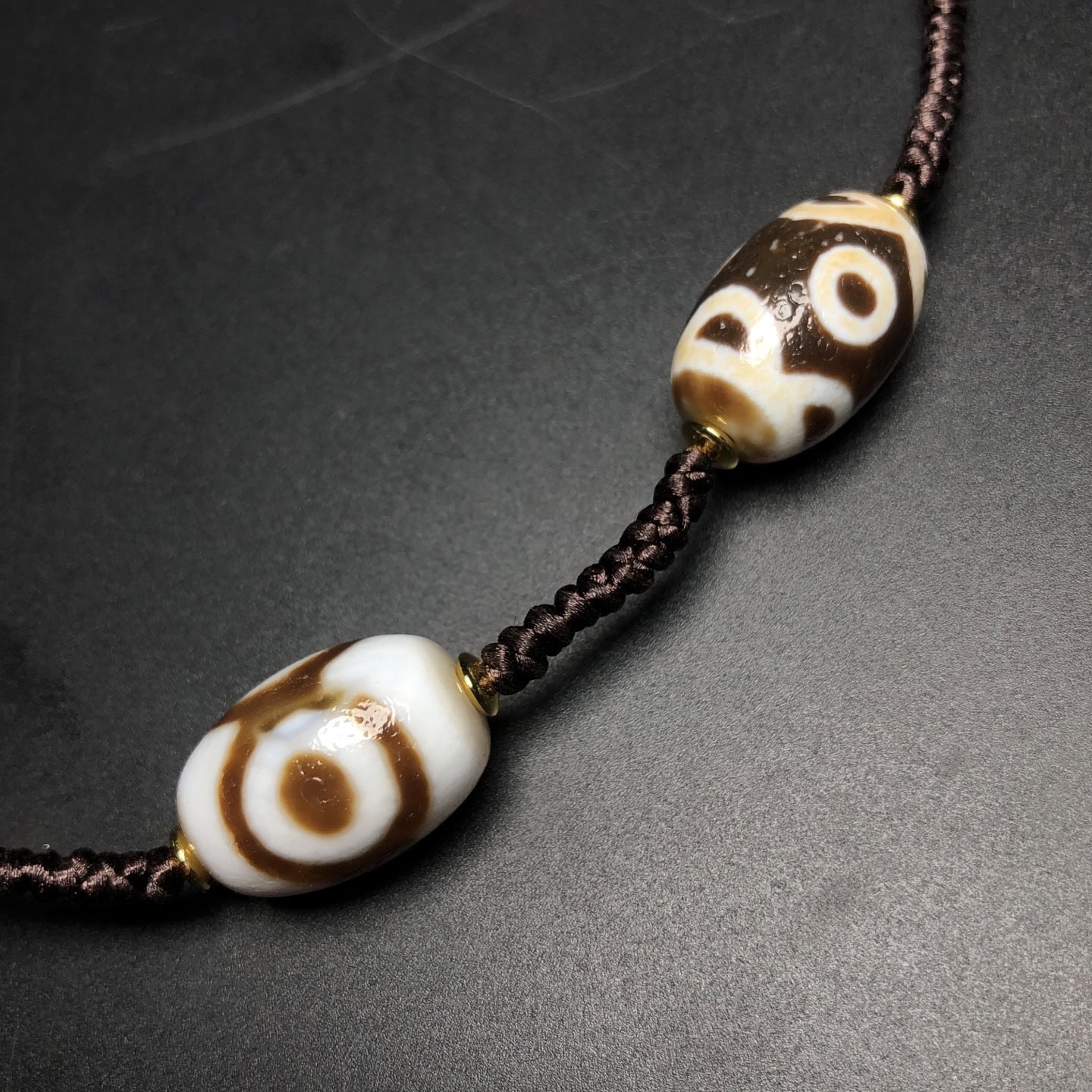 Chinese Natural Agate DZI Beads