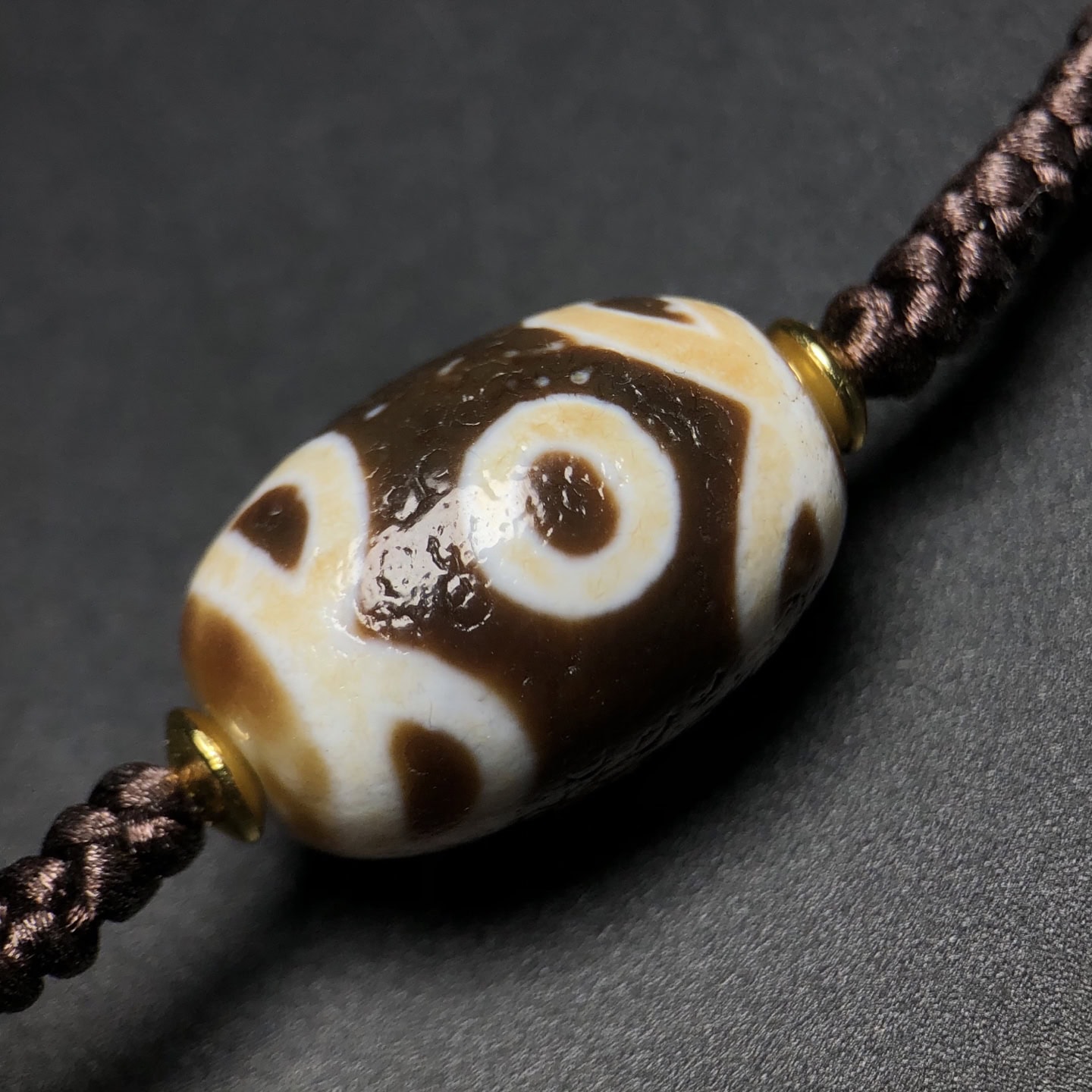Chinese Natural Agate DZI Beads