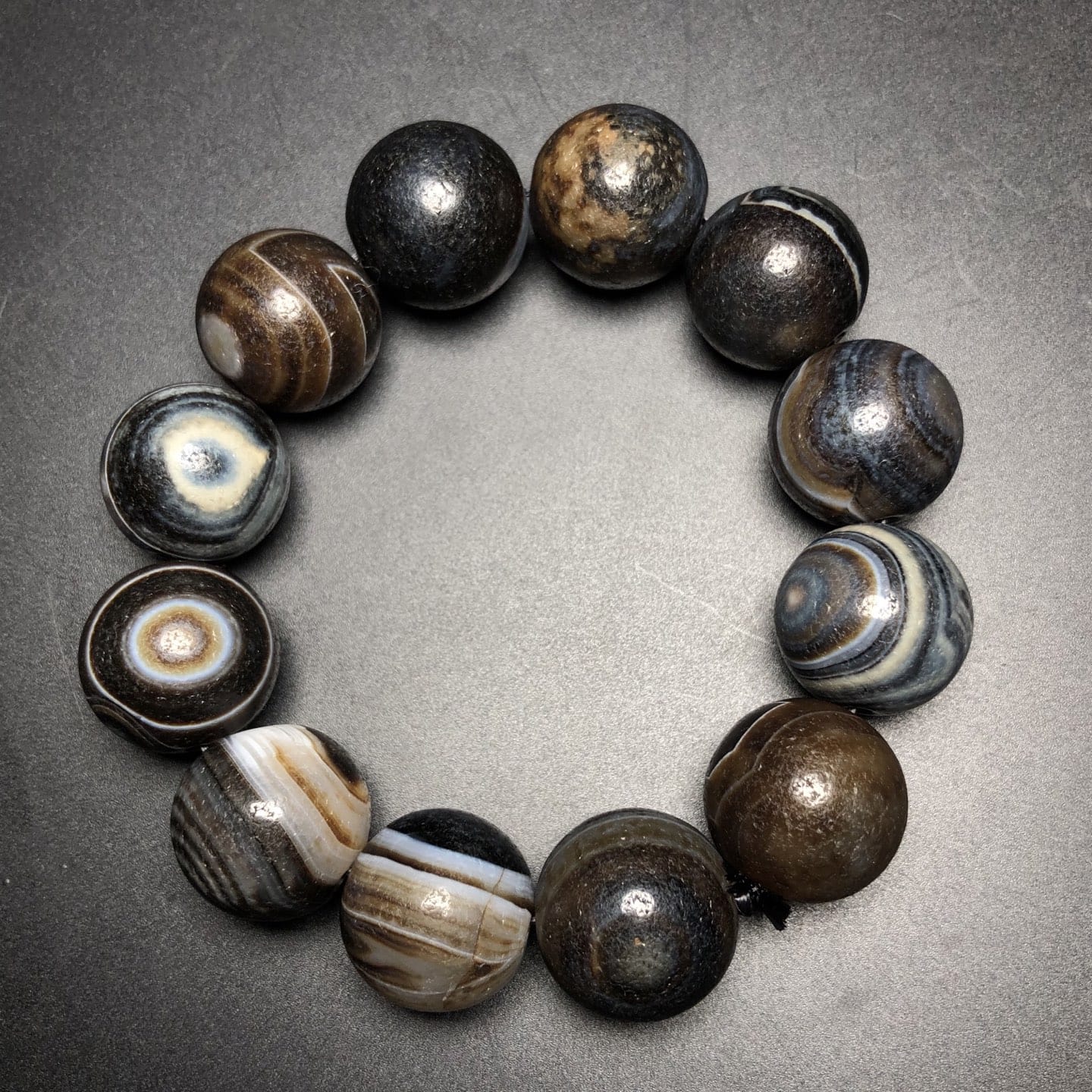 Chinese Natural Agate DZI Beads