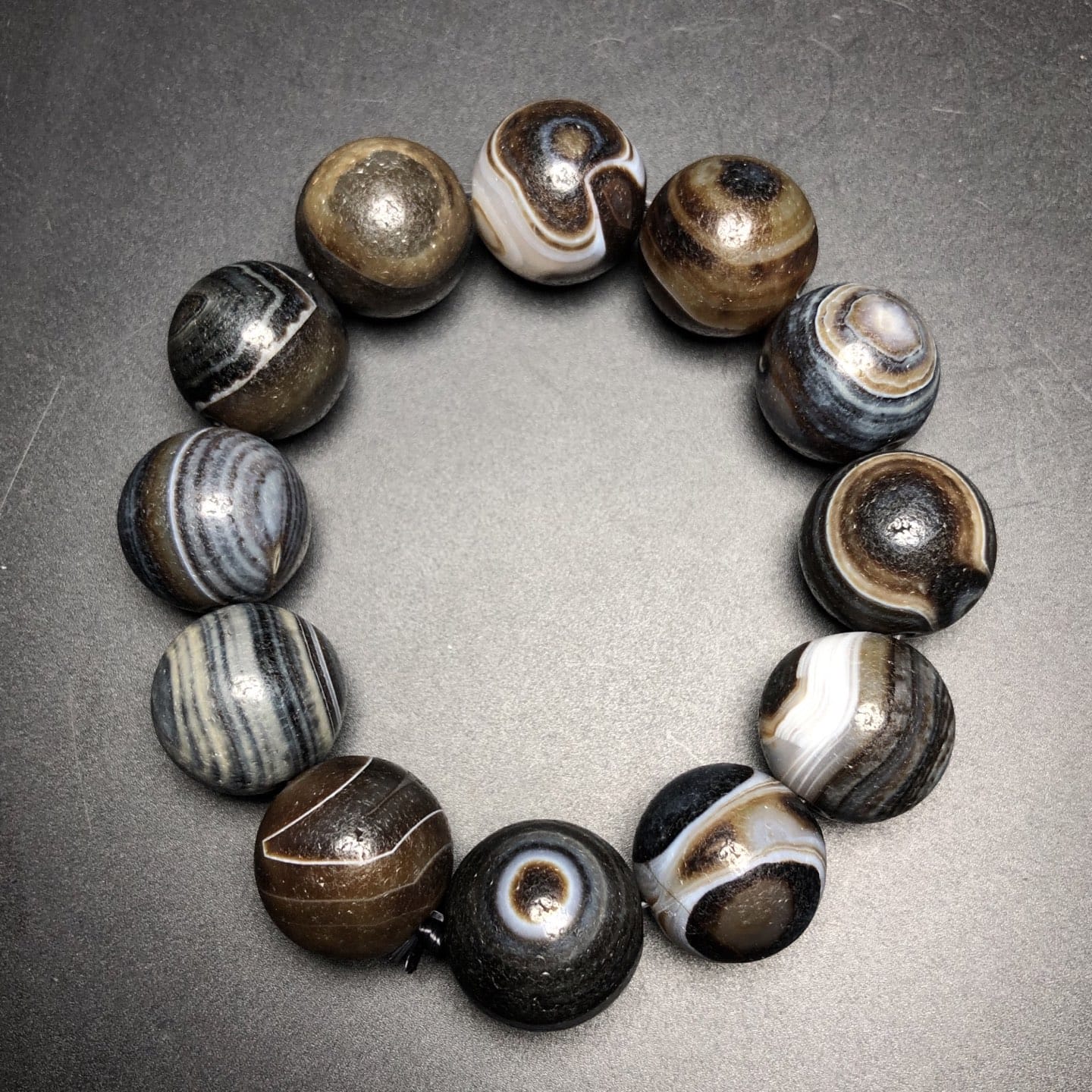 Chinese Natural Agate DZI Beads