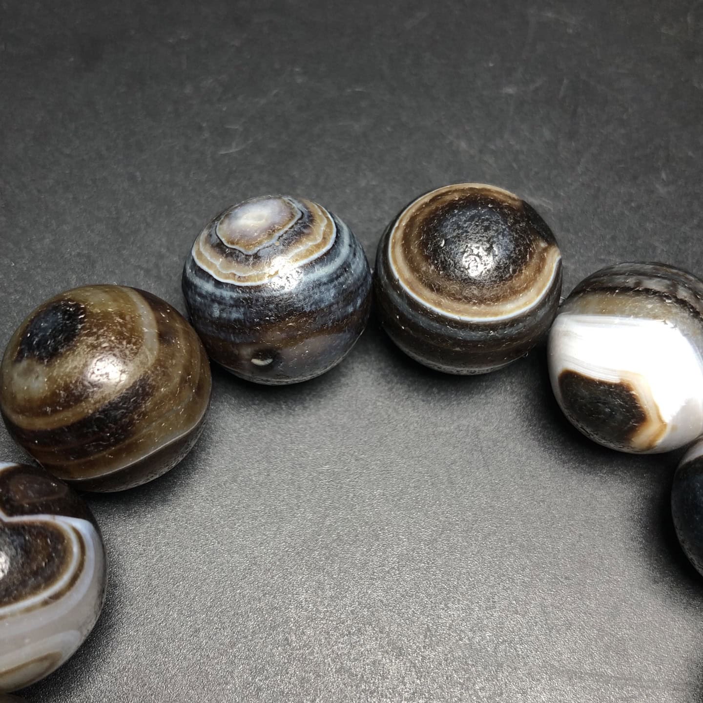 Chinese Natural Agate DZI Beads