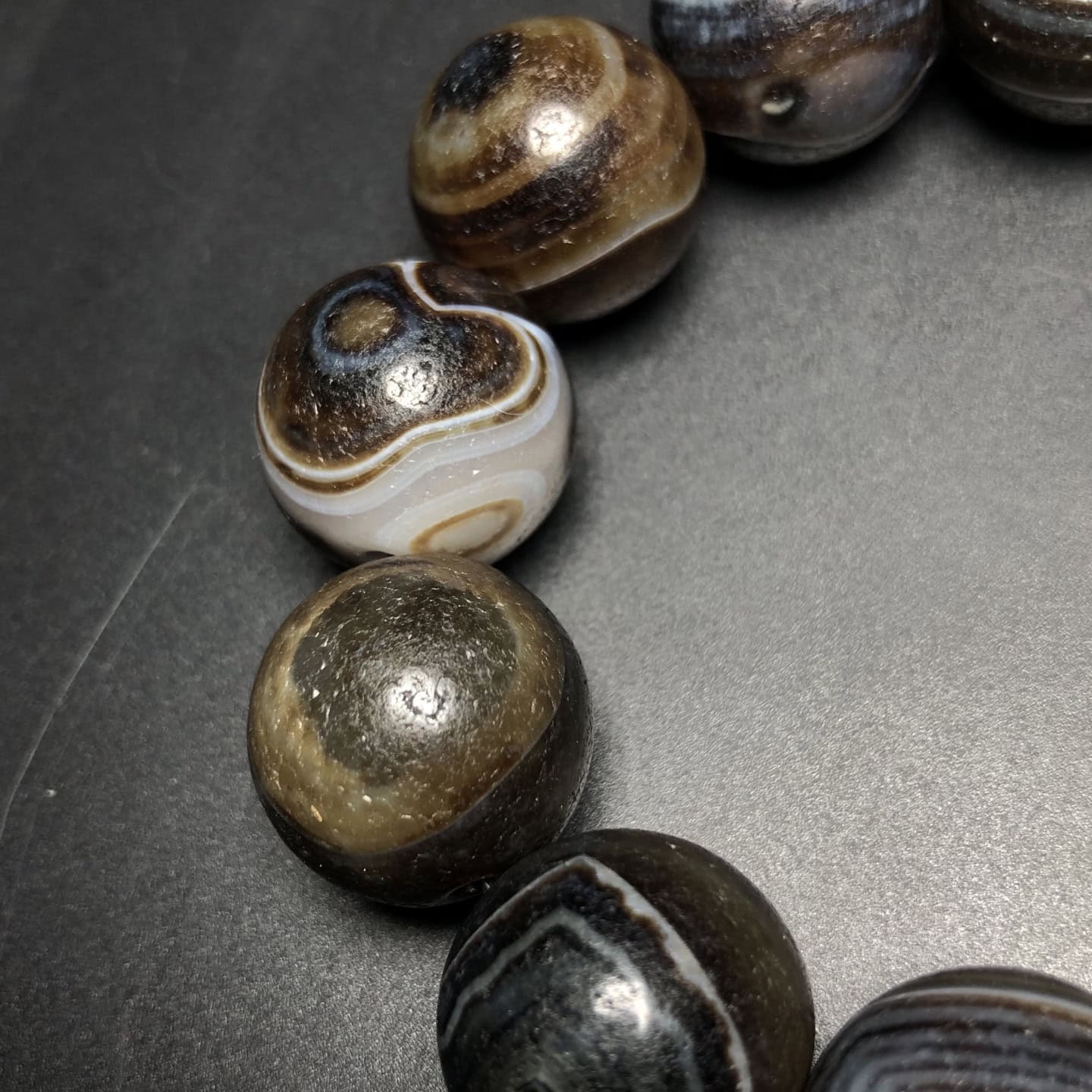 Chinese Natural Agate DZI Beads