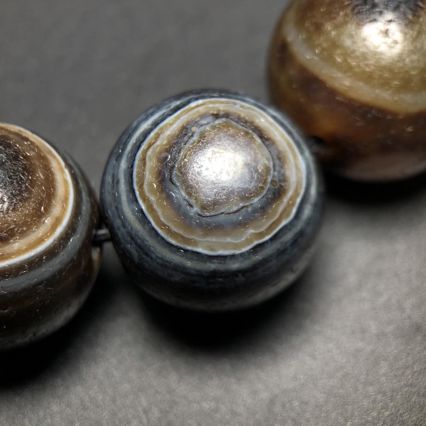 Chinese Natural Agate DZI Beads