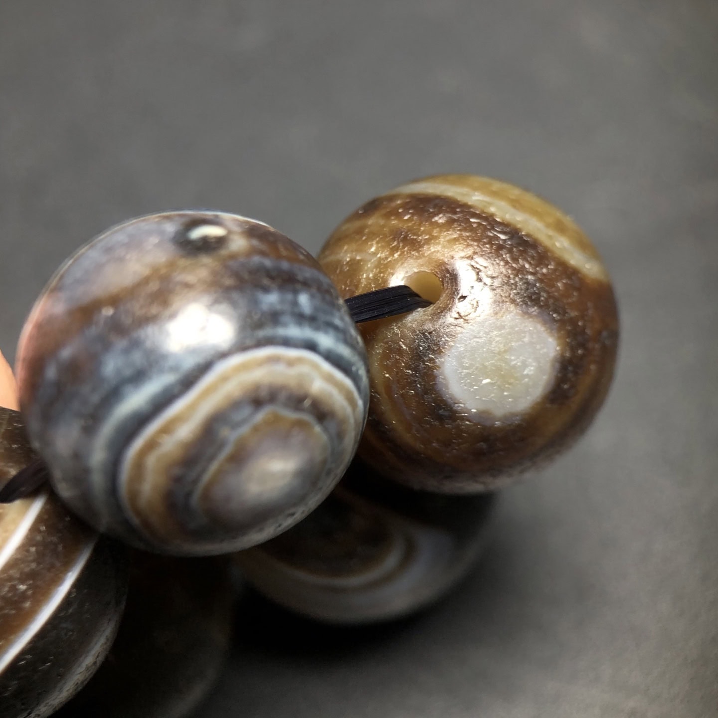 Chinese Natural Agate DZI Beads