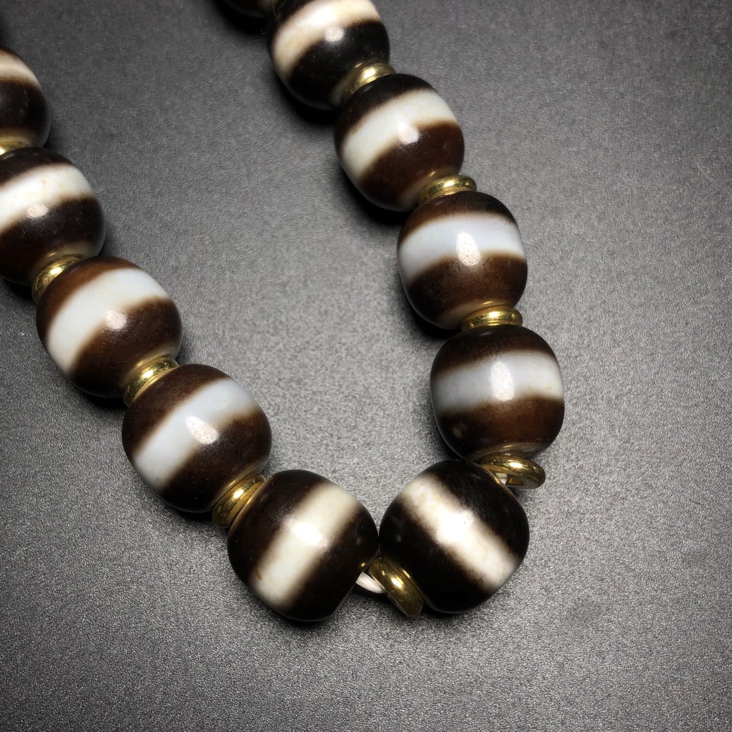 Chinese Natural Agate DZI Beads