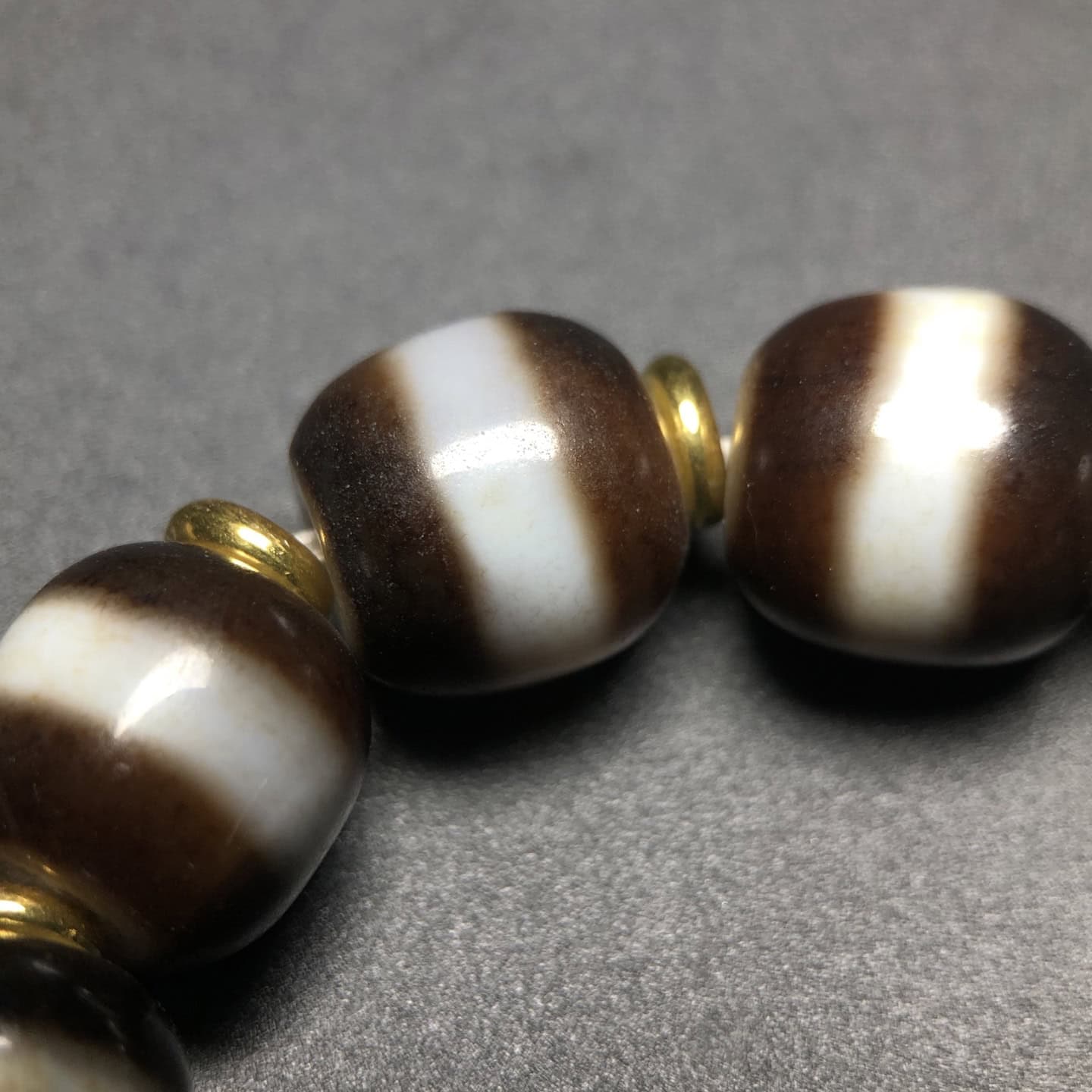 Chinese Natural Agate DZI Beads