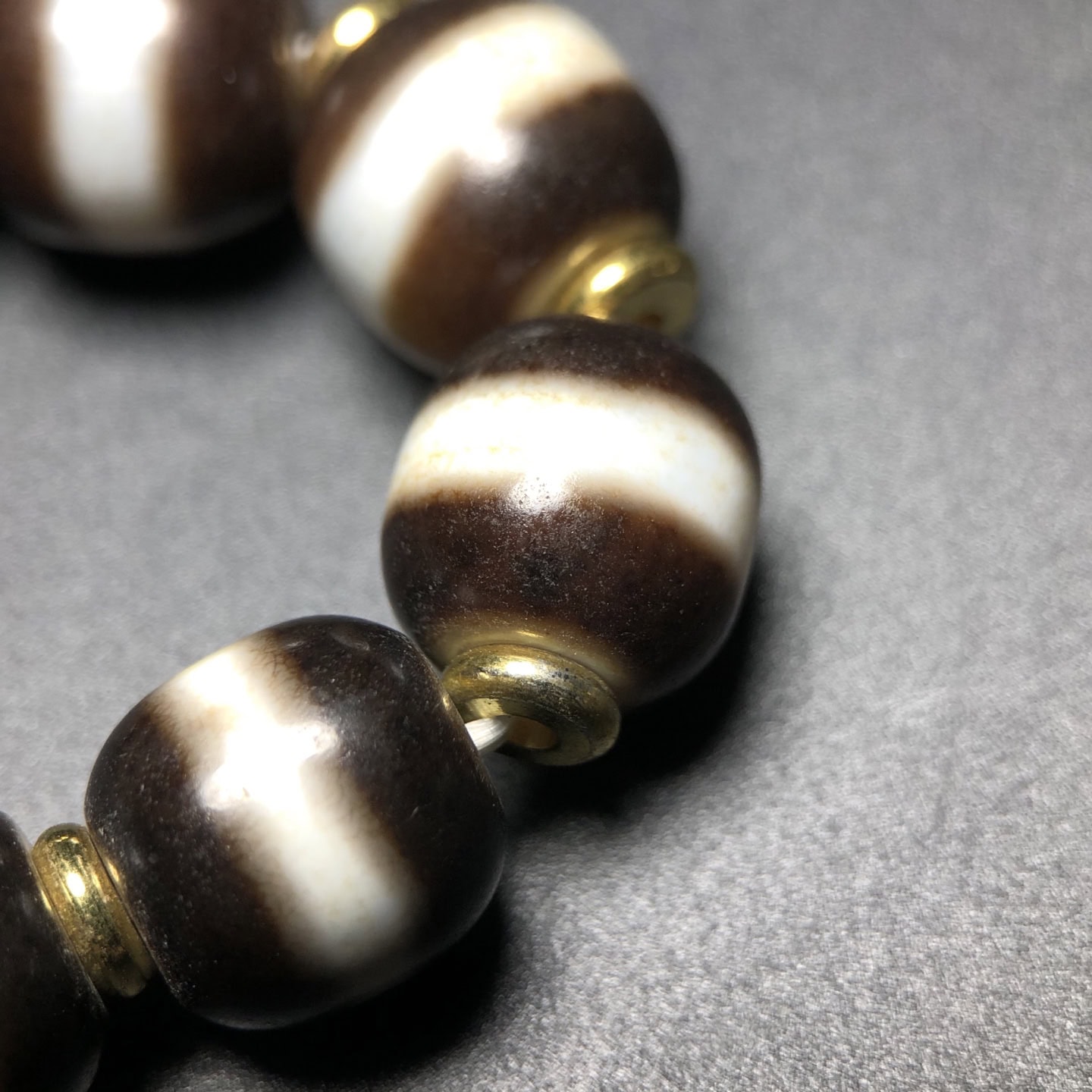 Chinese Natural Agate DZI Beads