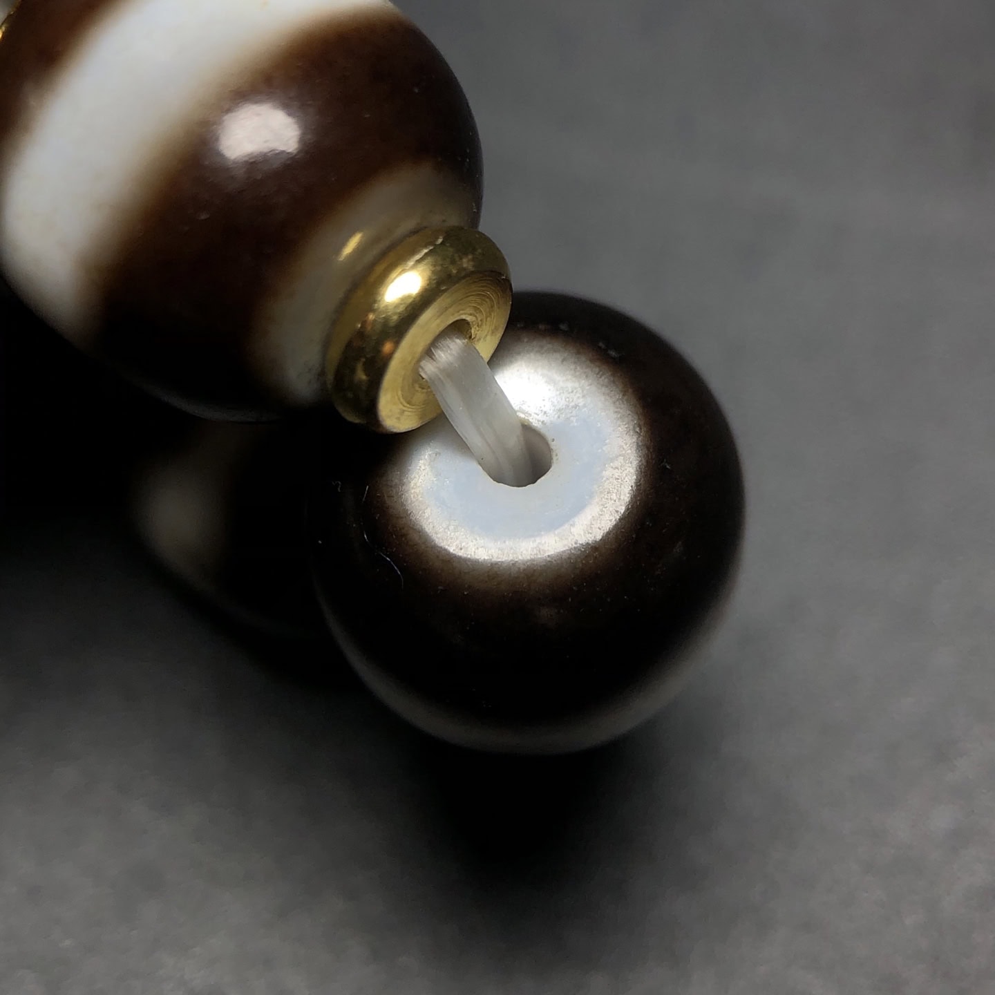 Chinese Natural Agate DZI Beads