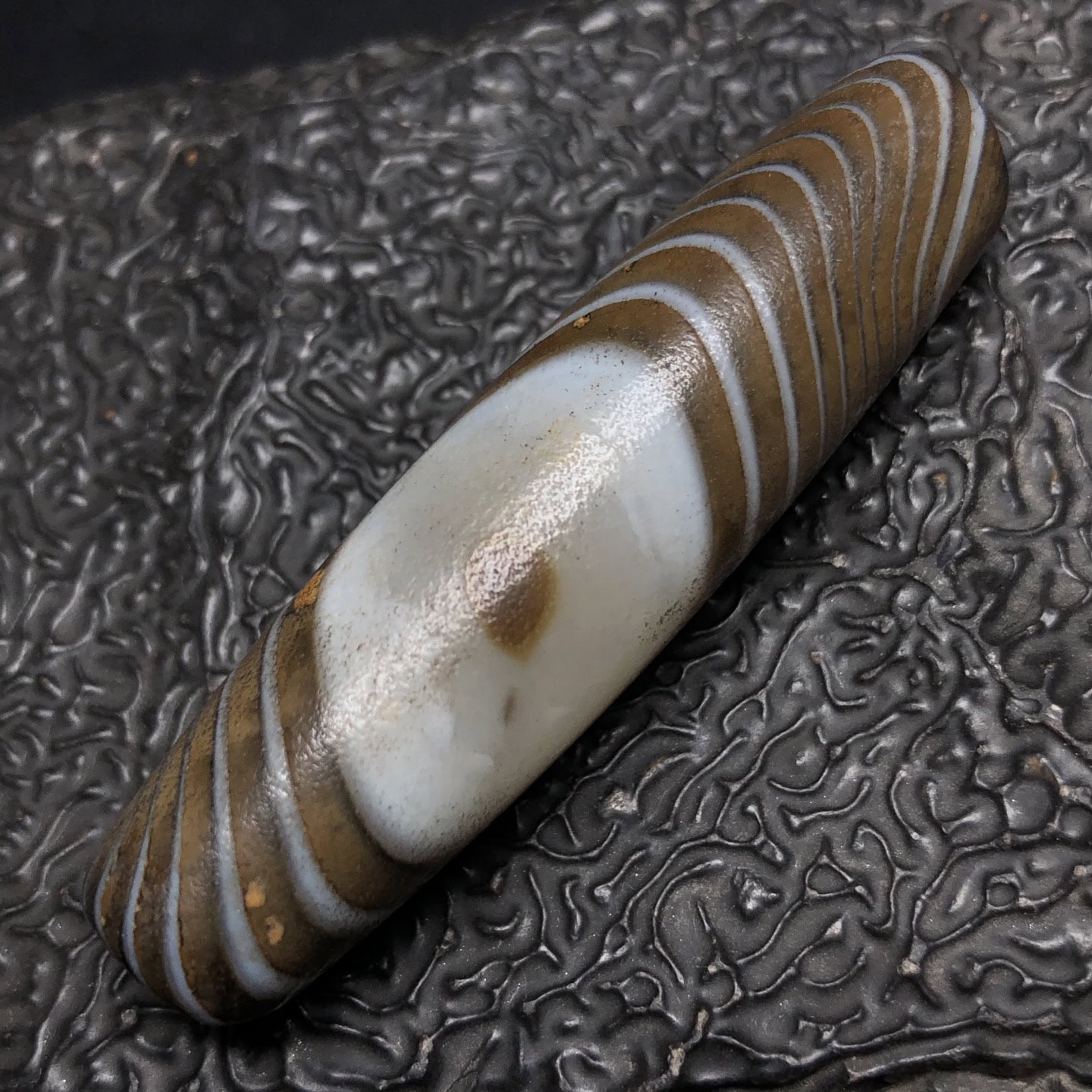 Chinese Natural Agate DZI Beads