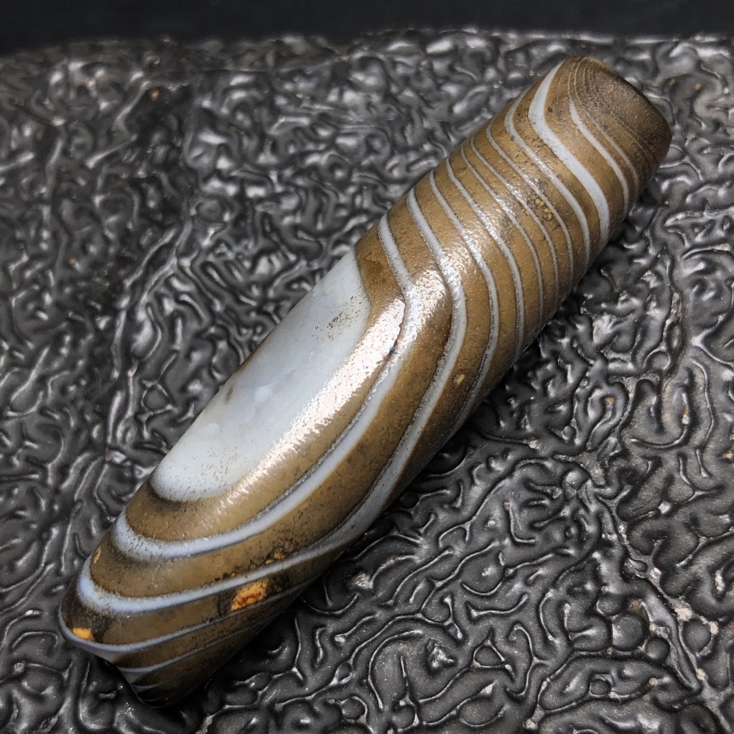 Chinese Natural Agate DZI Beads