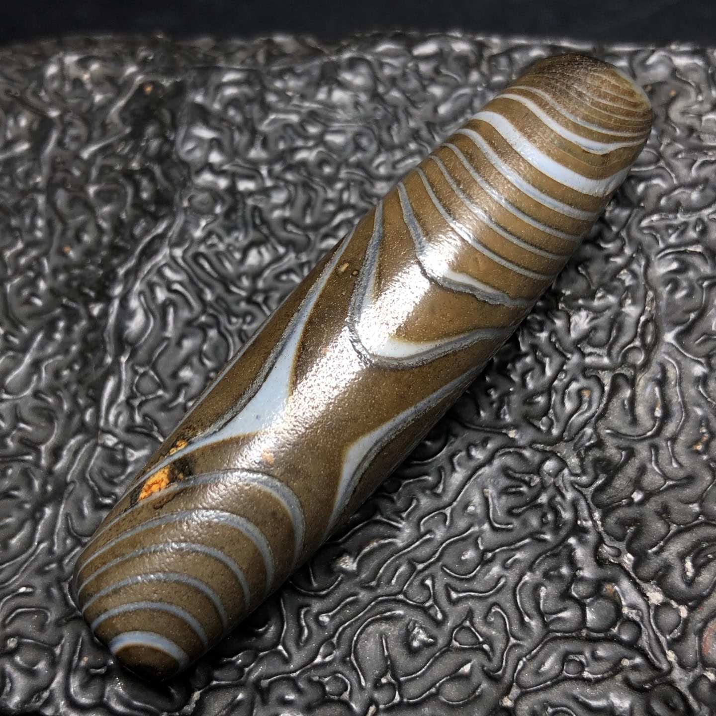 Chinese Natural Agate DZI Beads