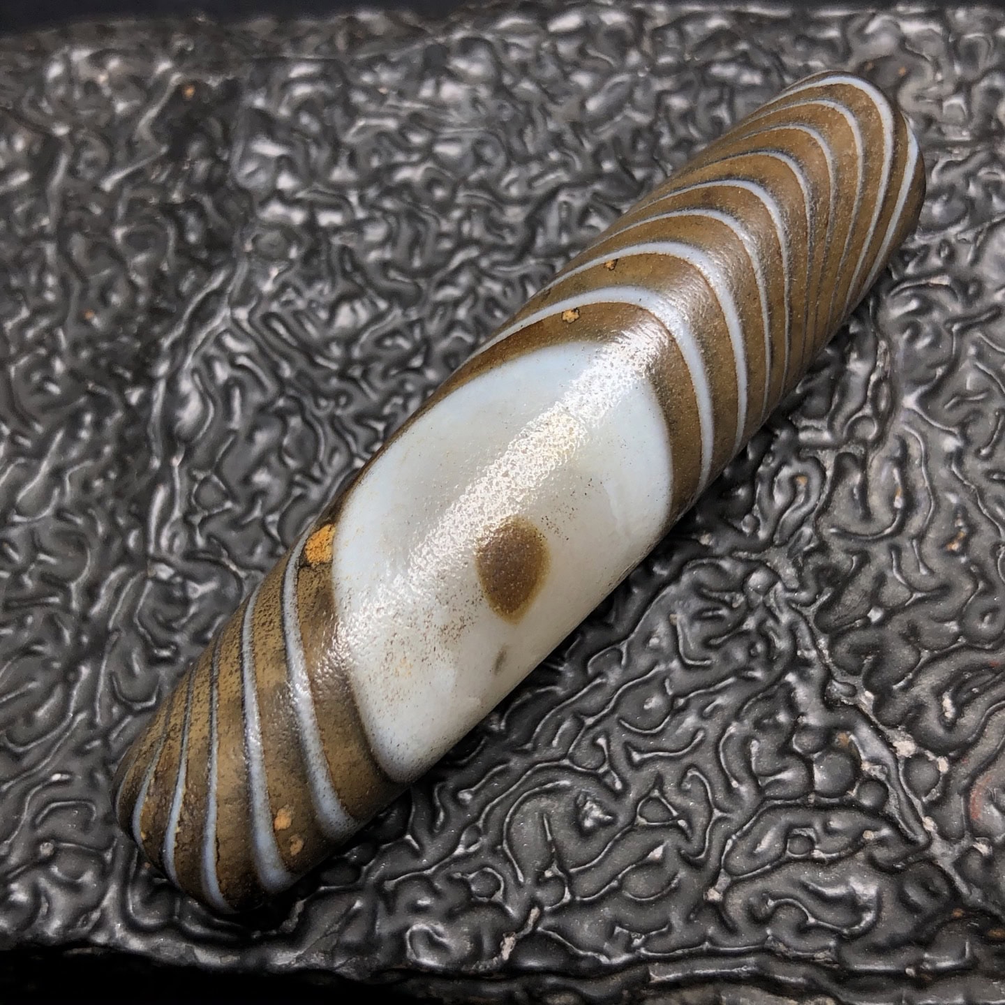 Chinese Natural Agate DZI Beads