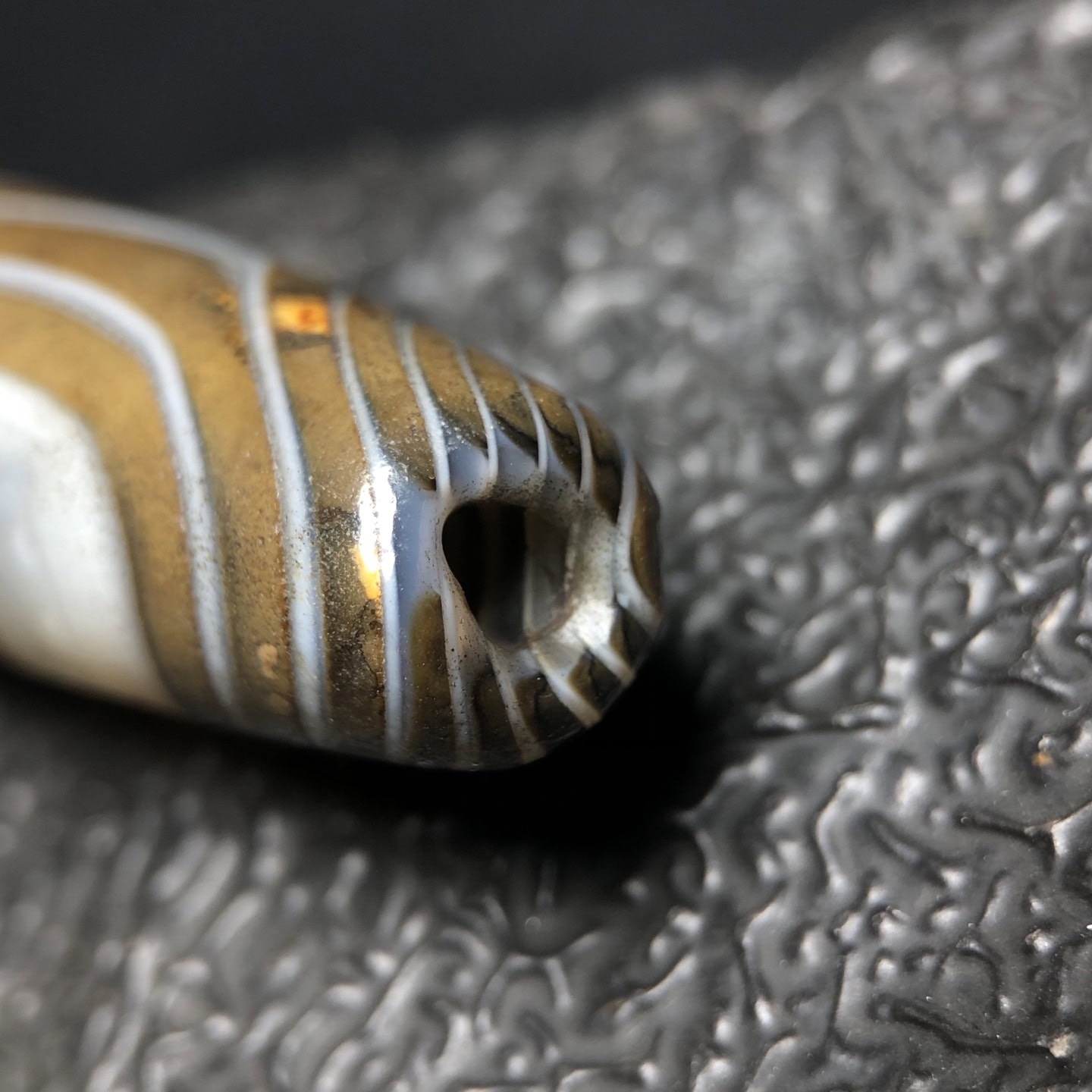 Chinese Natural Agate DZI Beads
