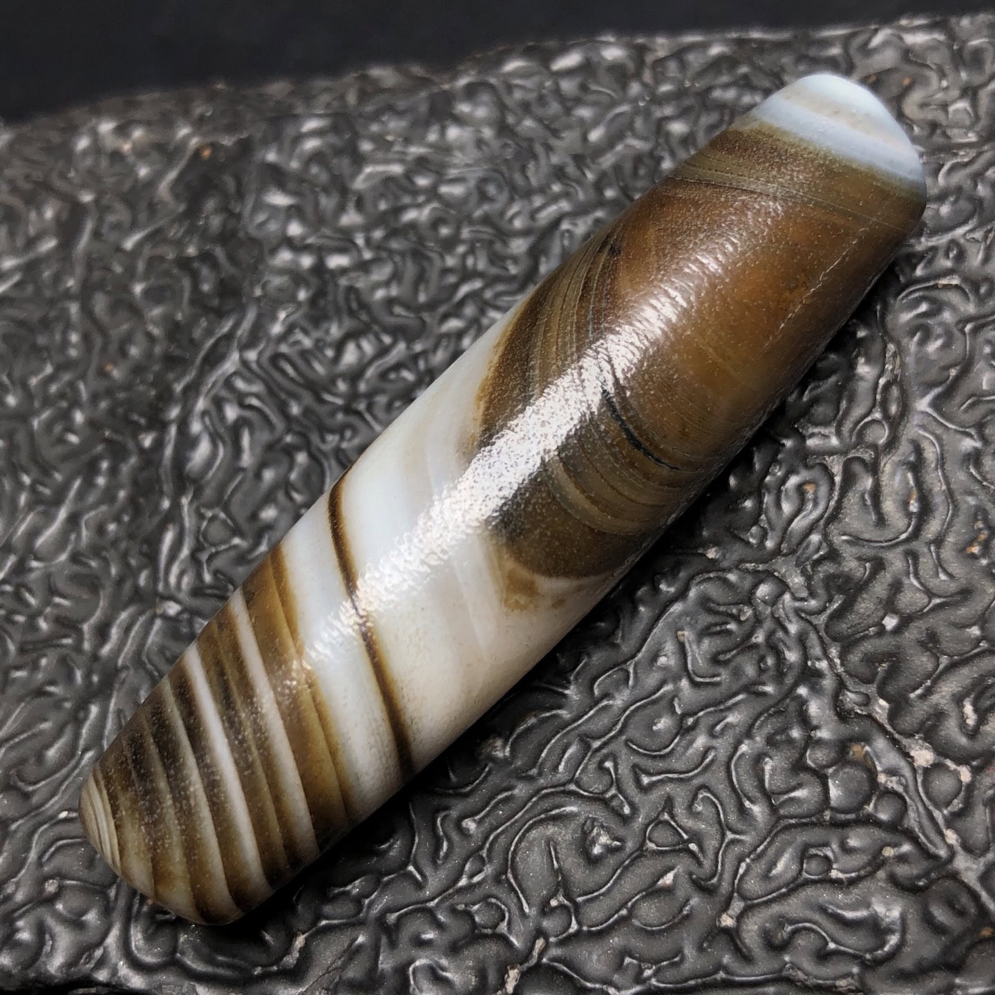 Chinese Natural Agate DZI Beads