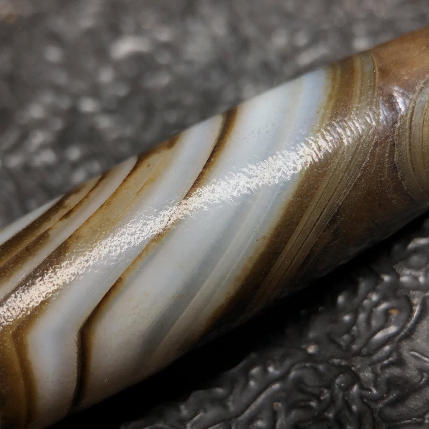 Chinese Natural Agate DZI Beads