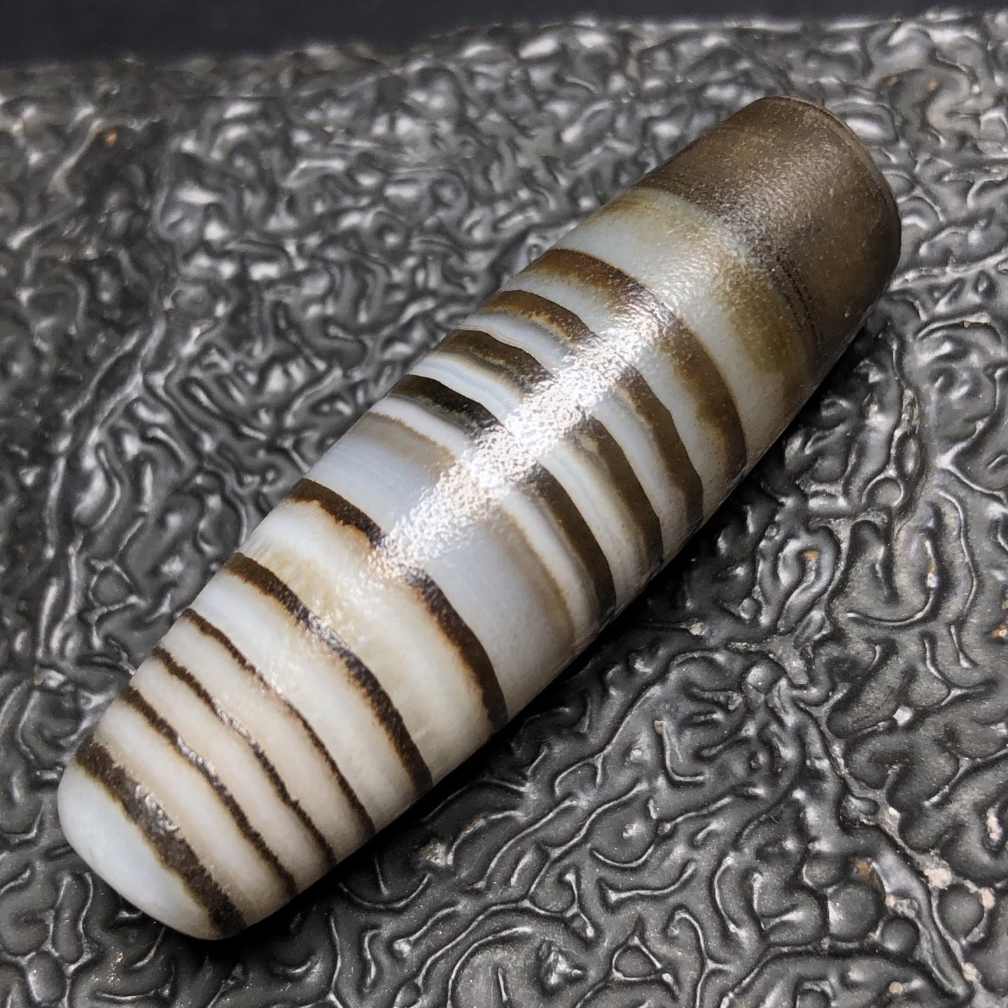 Chinese Natural Agate DZI Beads