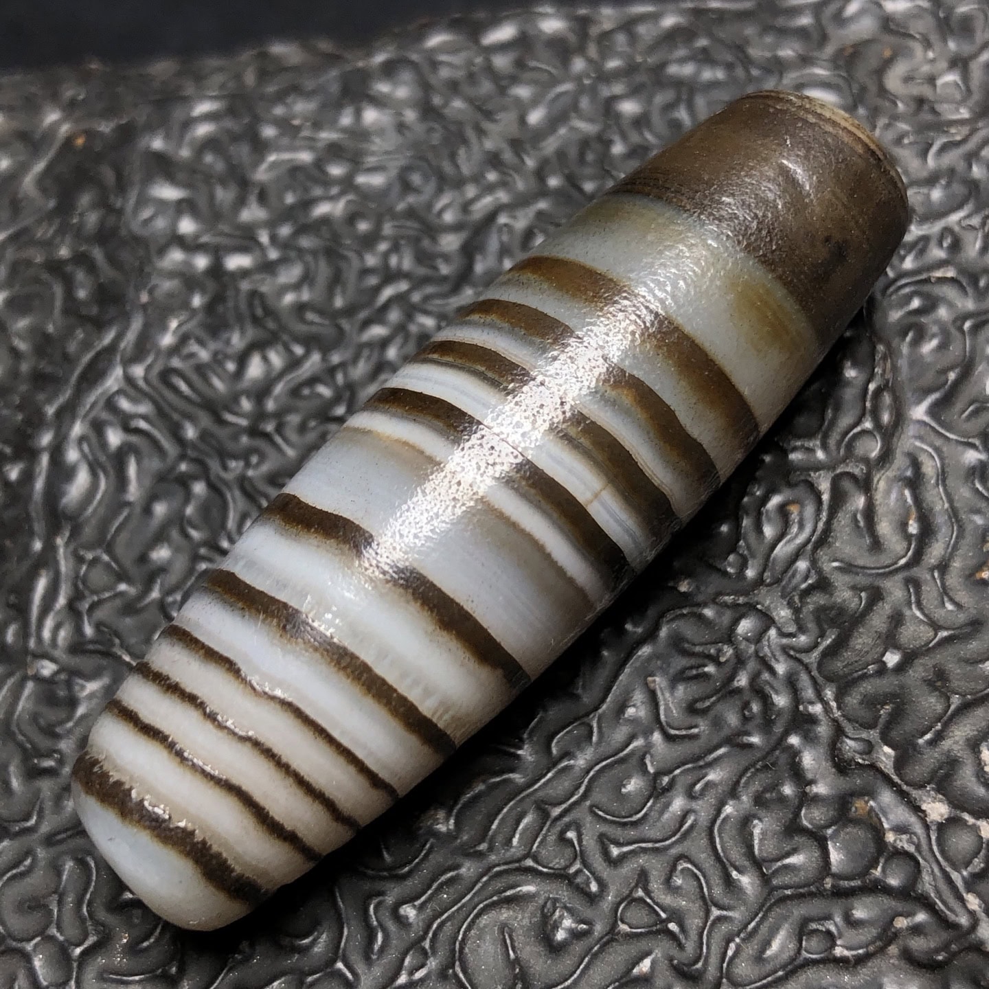 Chinese Natural Agate DZI Beads